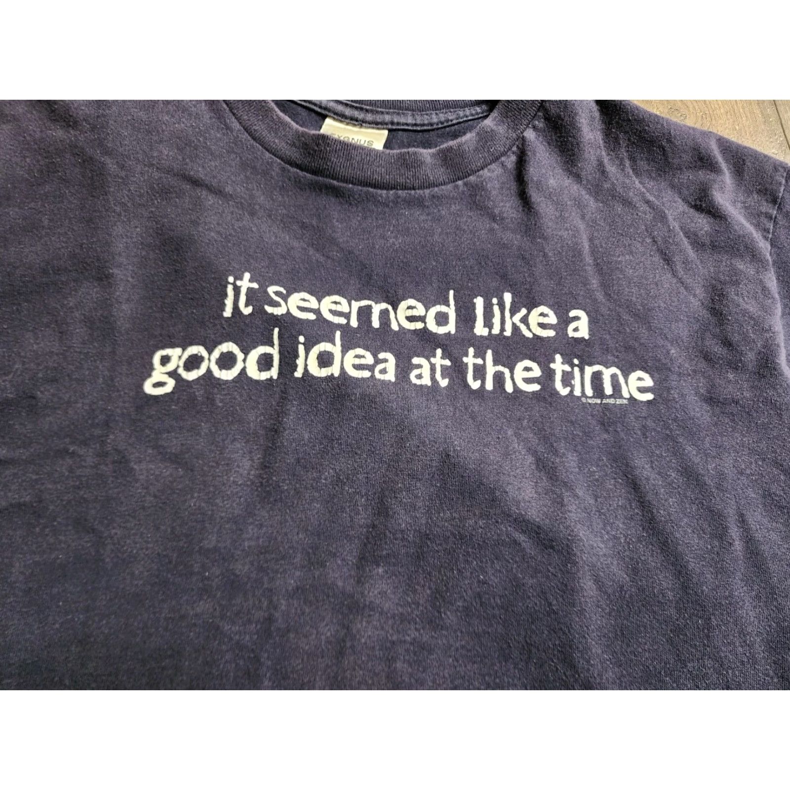 IDEA VINTAGE Cygnus Shirt Adult XL Blue It Seemed Like A Good Idea At The Time 90s Womens Size XL / US 12-14 / IT 48-50 - 5 Thumbnail
