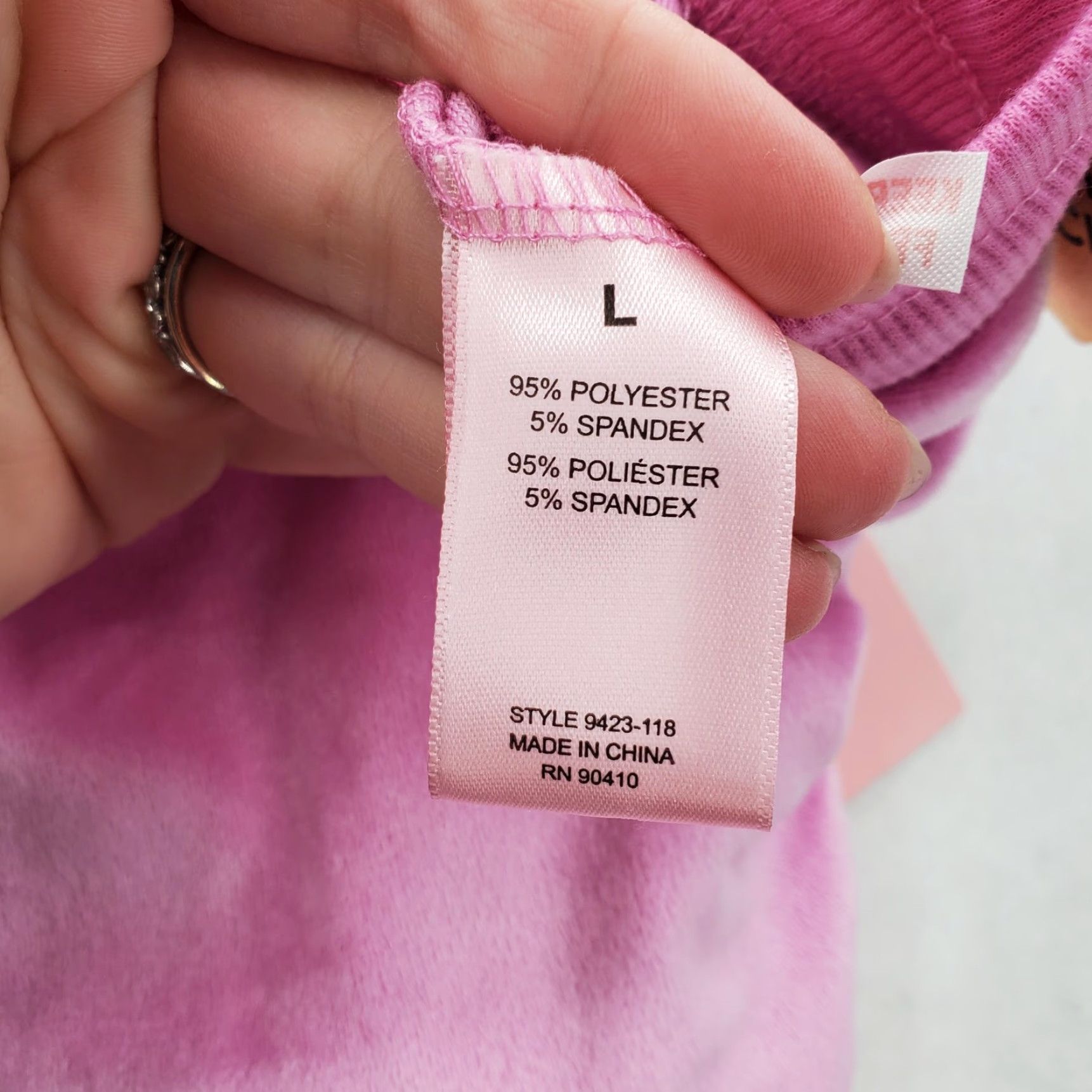 Juicy Couture Juicy Couture Womens Pants Large Pink Velour Sleepwear Rhinestone Back Y2K NWT Size 36" / US 14 / IT 50 - 5 Thumbnail
