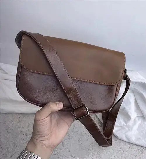 Japanese Brand Retro brown faux leather shoulder bag Size ONE SIZE - 3 Thumbnail