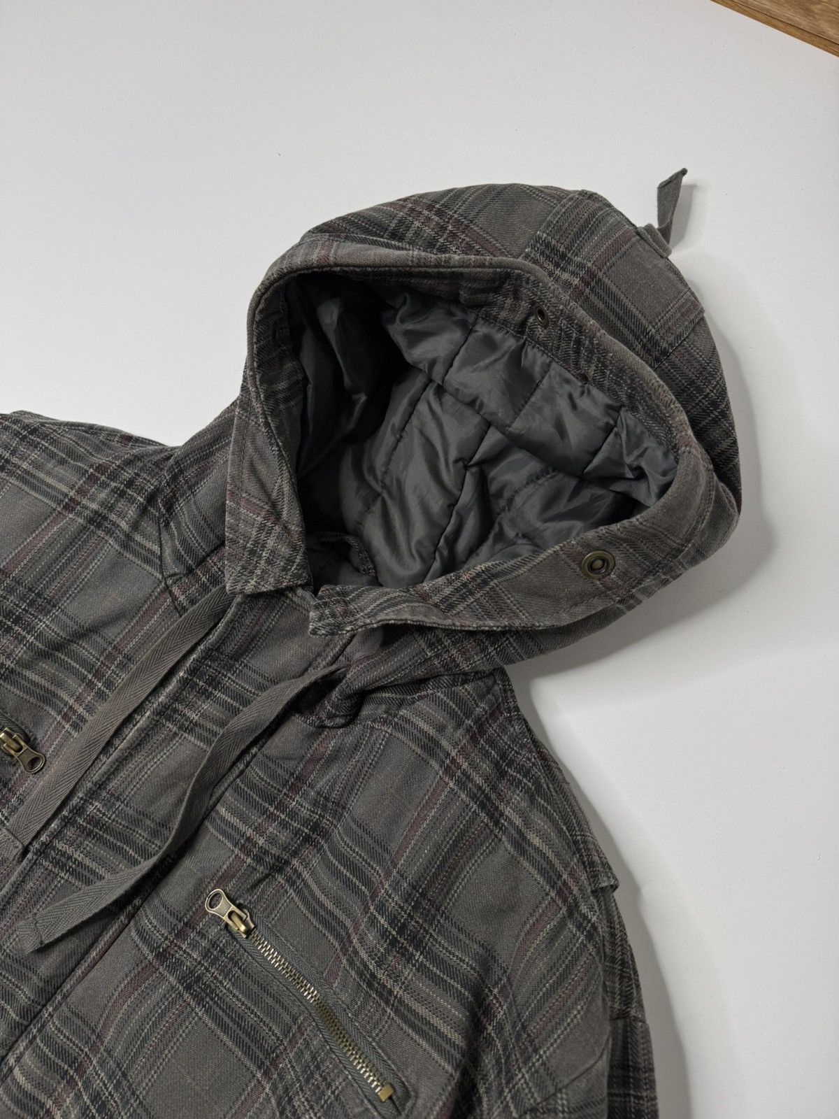If Six Was Nine Vintage avant garde khaki checked jacket active sk8 00s y2k Size US XL / EU 56 / 4 - 2 Thumbnail