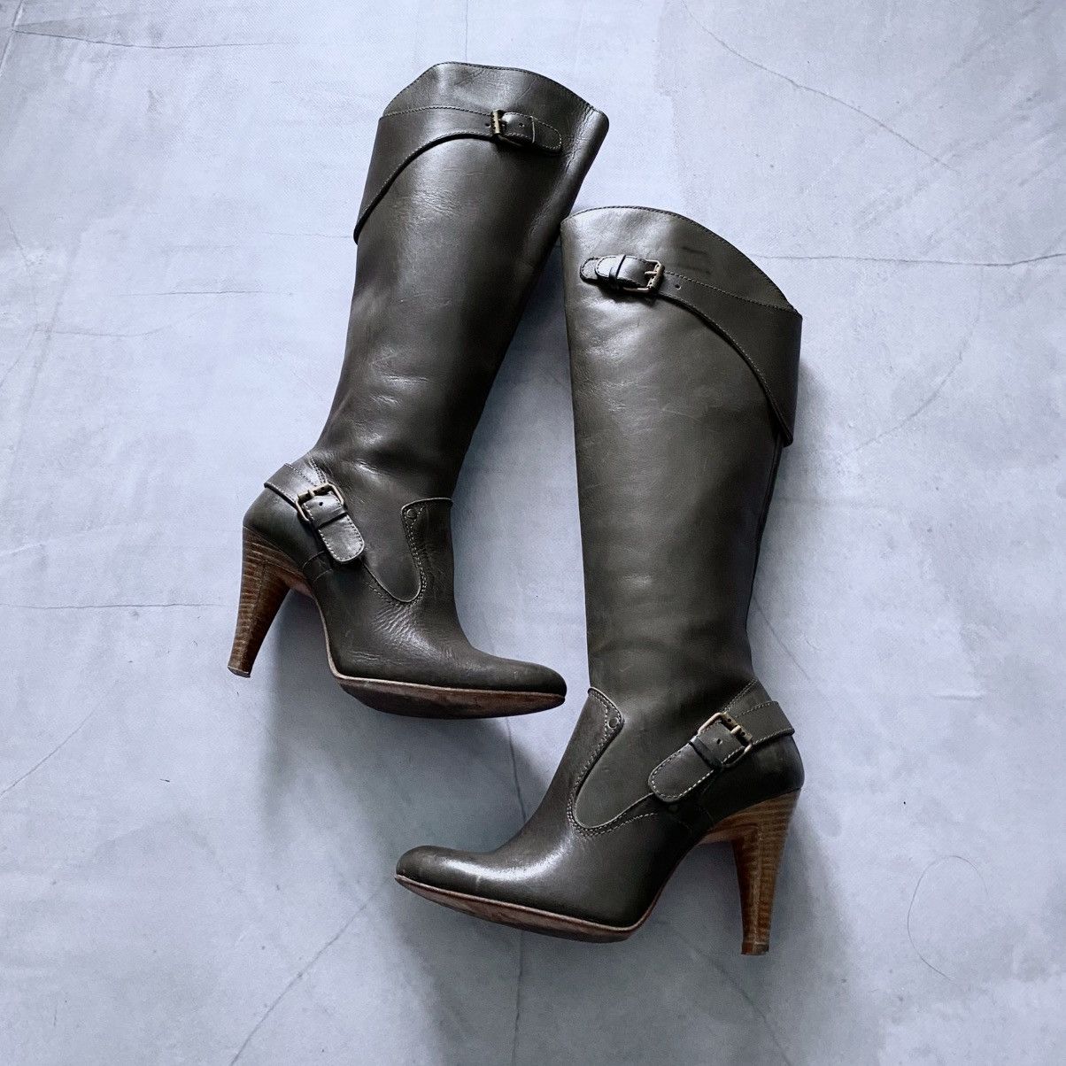 Diesel × Japanese Brand Vintage Diesel Style Lab Leather High Heels Boots Size US 6 / IT 36 - 2 Thumbnail