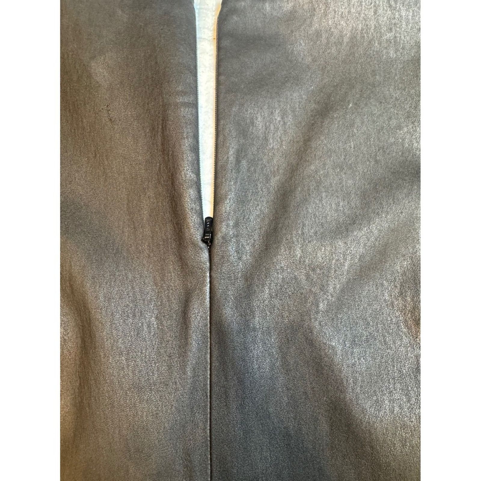 Helmut Lang Helmut Lang Black Leather Top – Minimalist V-Neck – Size 4 Size S / US 4 / IT 40 - 7 Thumbnail