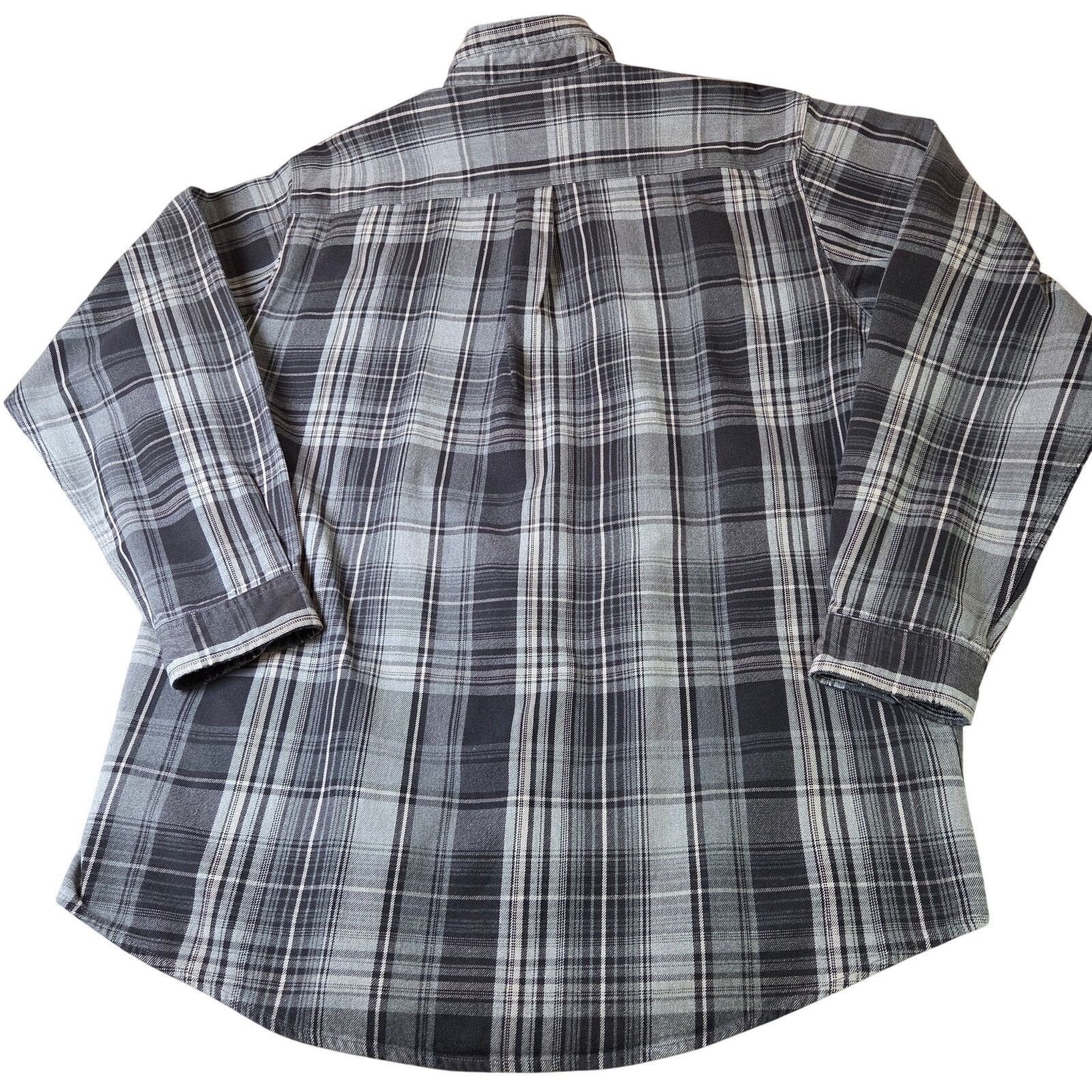 Carhartt Carhartt XL Tall Heavy Plaid Flannel Shirt Gray Size US XL / EU 56 / 4 - 2 Thumbnail