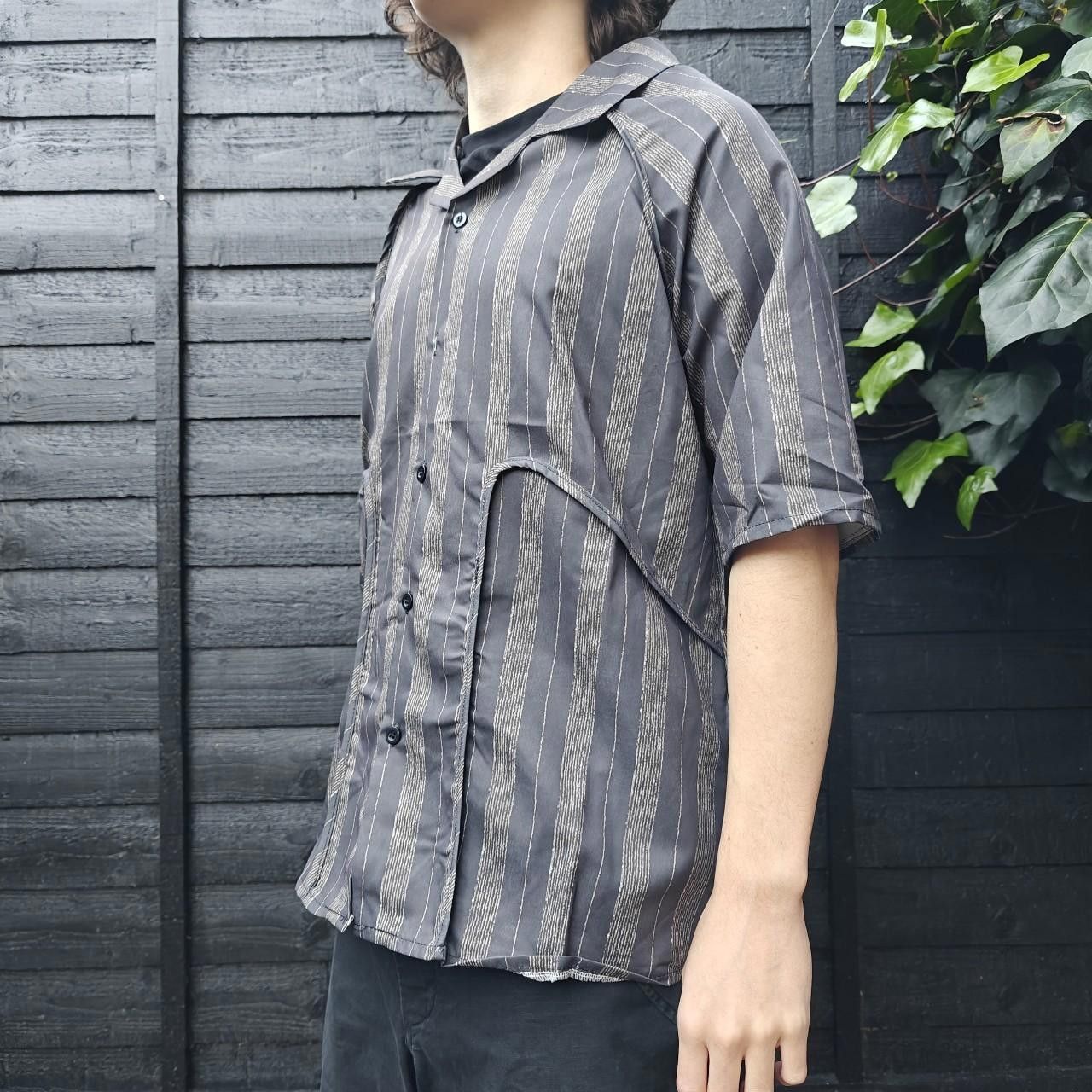 Other Japanese Panelled Grey Striped Shirt Size US M / EU 48-50 / 2 - 2 Thumbnail