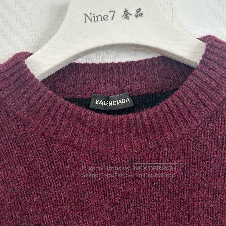 Balenciaga Balenciaga Printed Logo Knitted Sweater Size US S / EU 44-46 / 1 - 2 Thumbnail