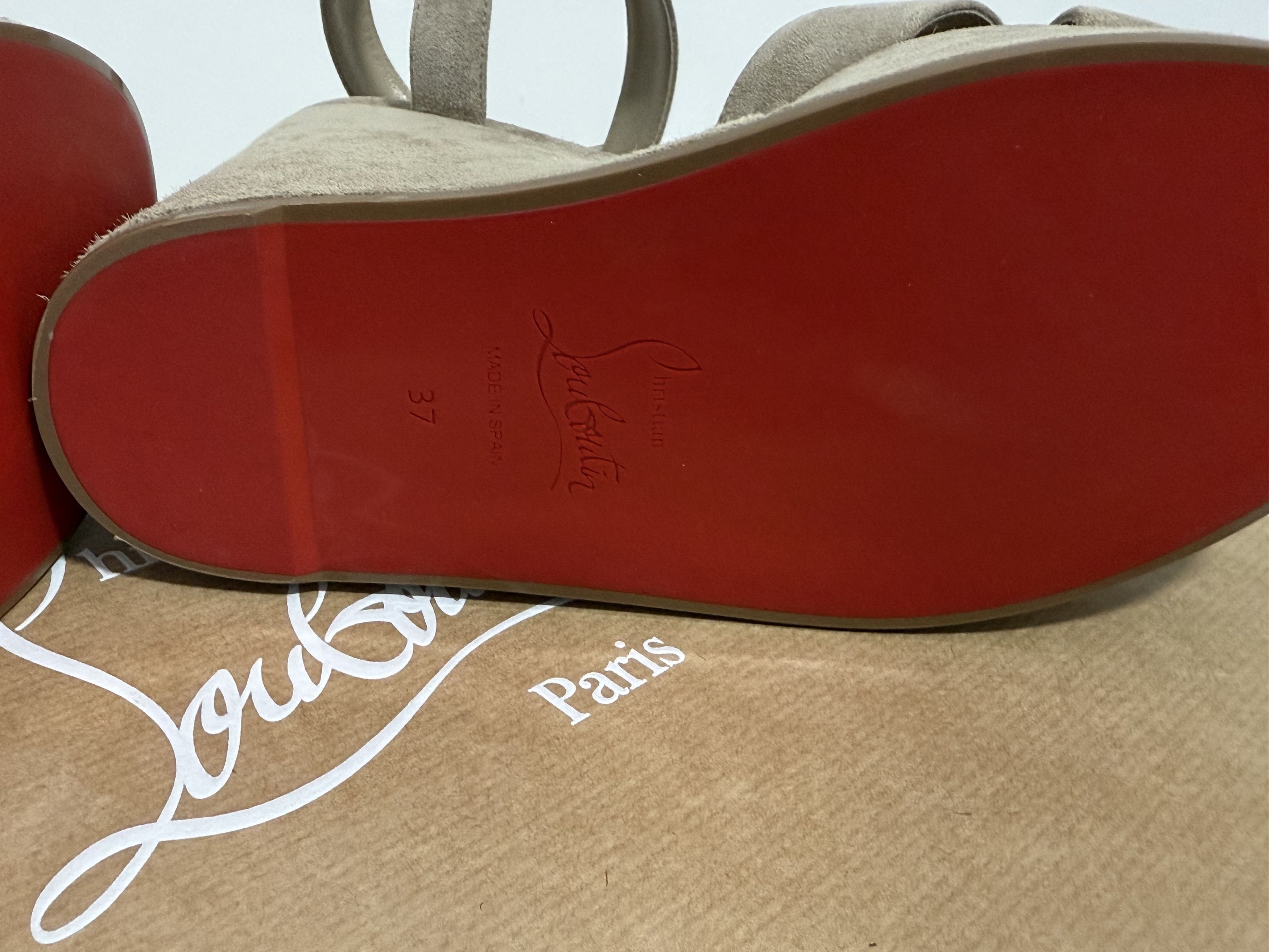 Christian Louboutin Christian Louboutin Beige Suede Wedges Size US 6 / IT 36 - 5 Thumbnail