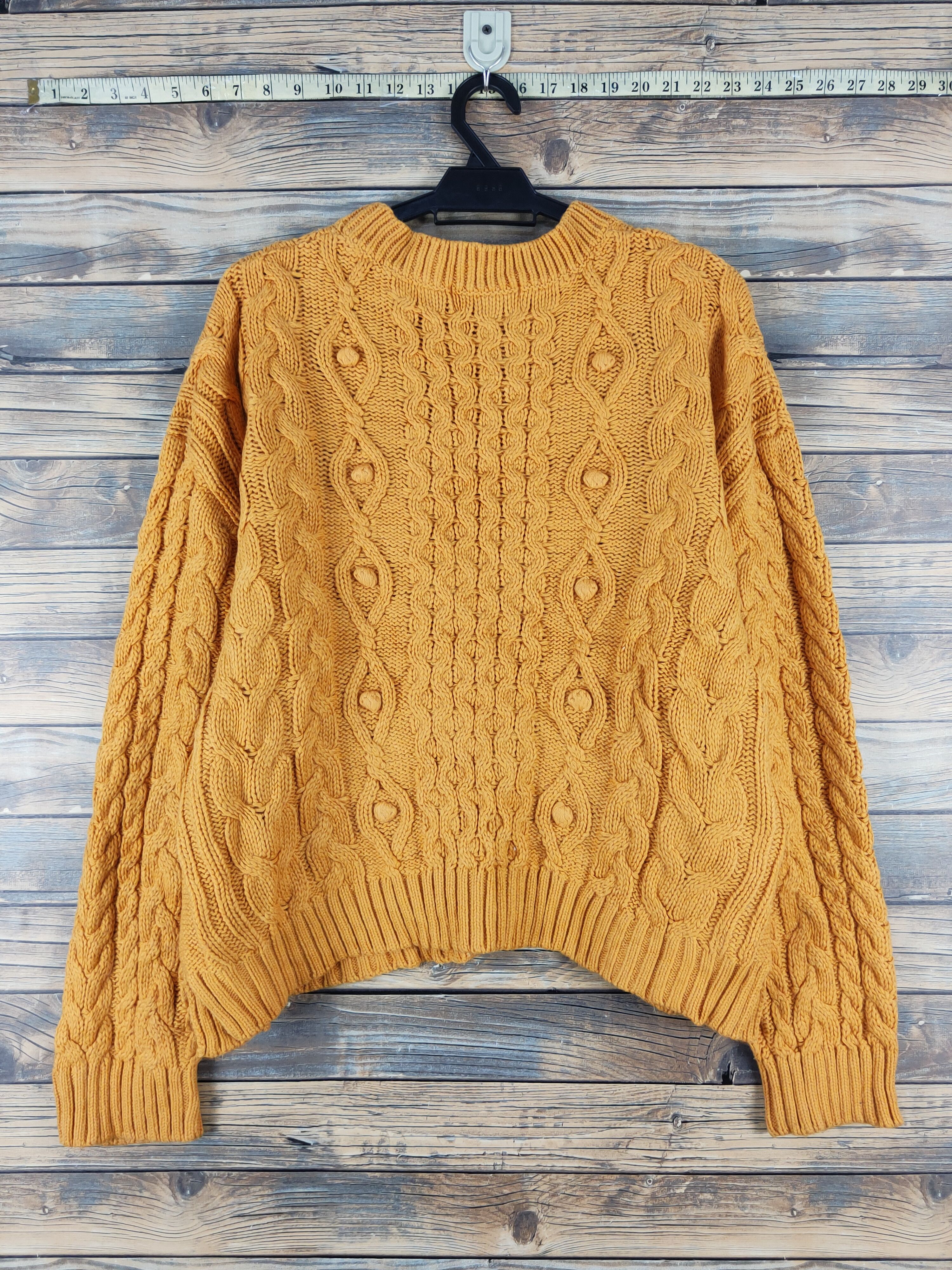 Aran Isles Knitwear Lowrys Farm Mustard Knitwear Sweatshirts #W1677 Size US M / EU 48-50 / 2 - 7 Thumbnail