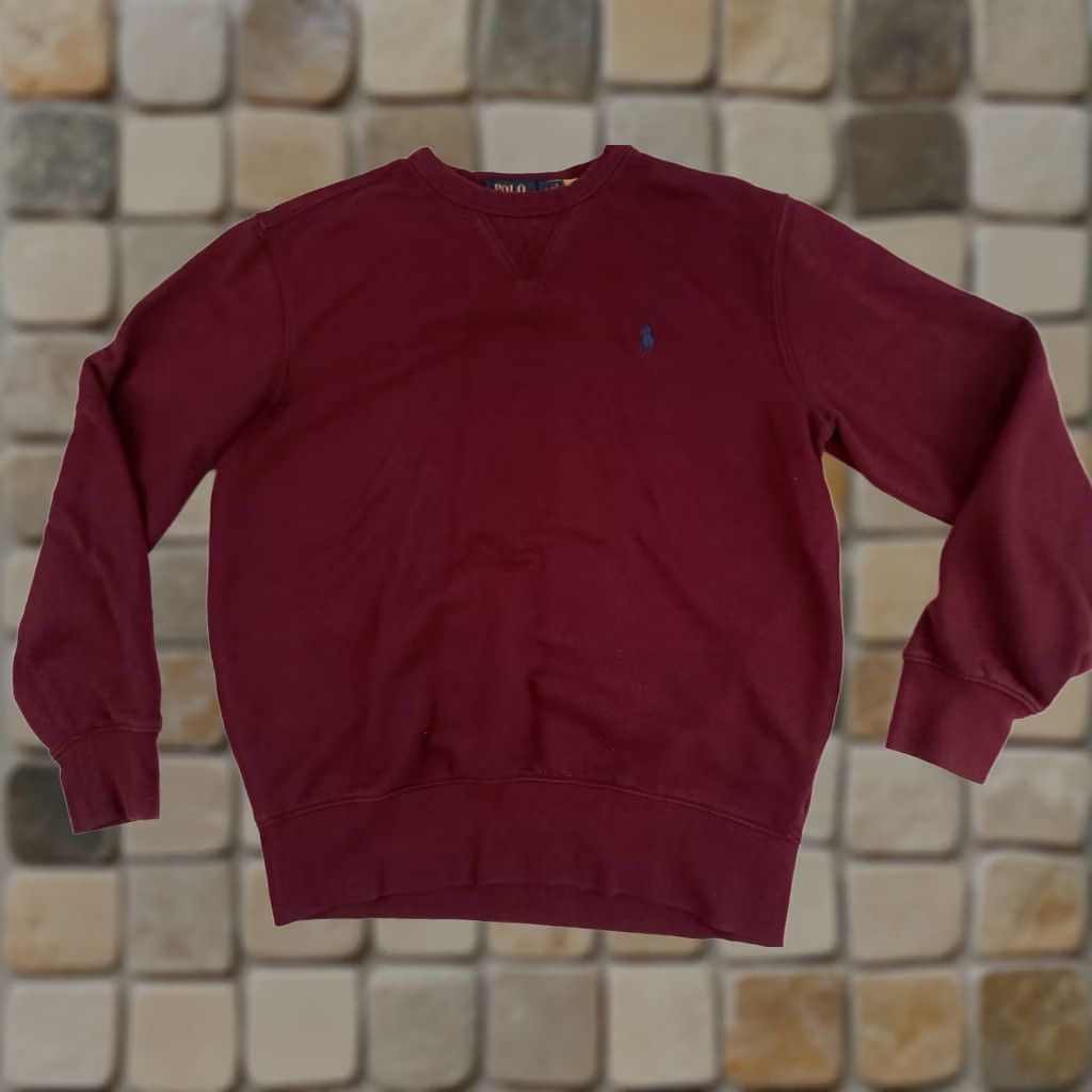 Polo Ralph Lauren Vintage Polo Ralph Lauren Woman Pony Sweatshirt Burgundy Small SP Size S / US 4 / IT 40 - 1 Thumbnail