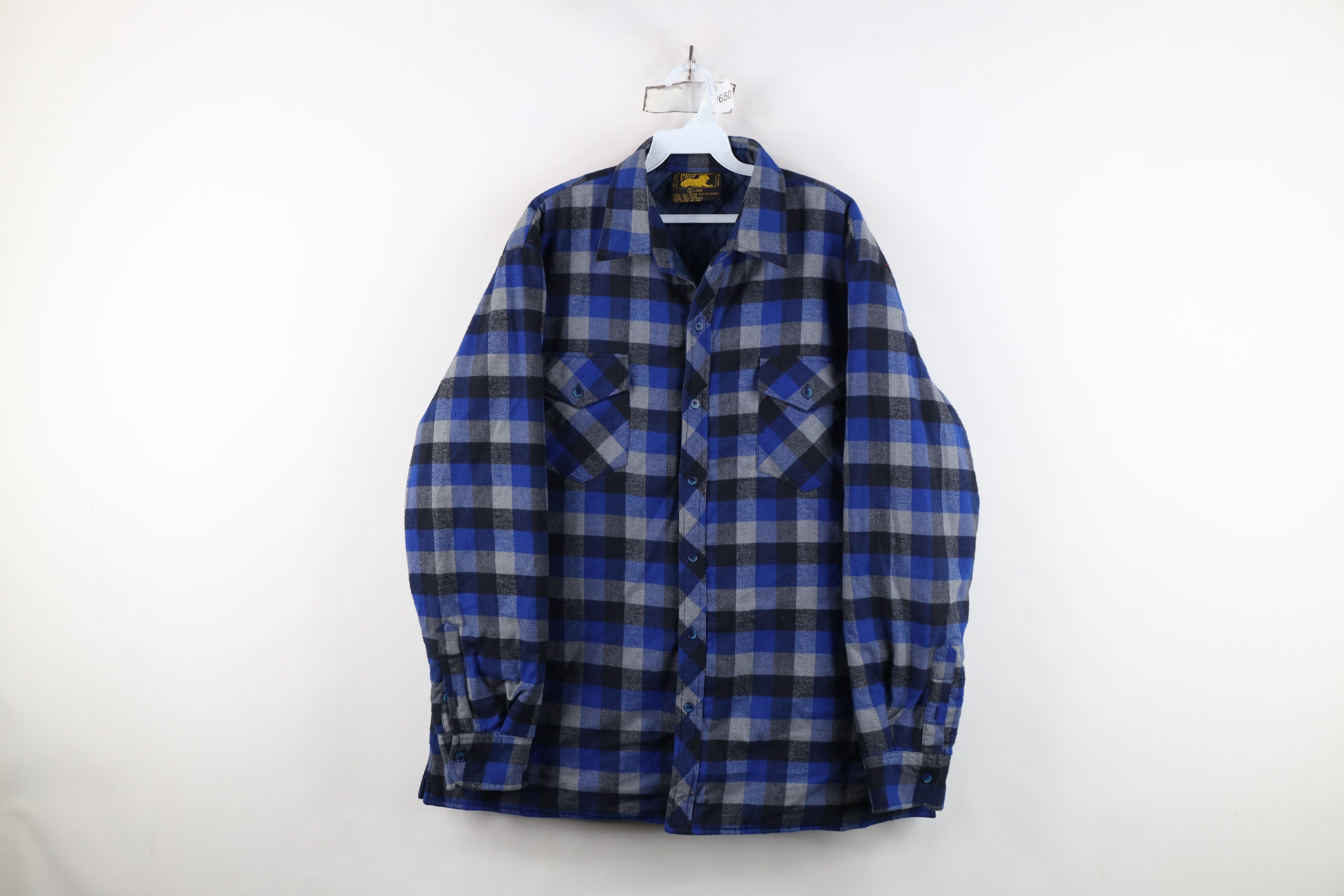 Vintage Vintage 90s Streetwear Flannel Button Shirt Jacket Jac Shirt Size US XL / EU 56 / 4 - 1 Thumbnail
