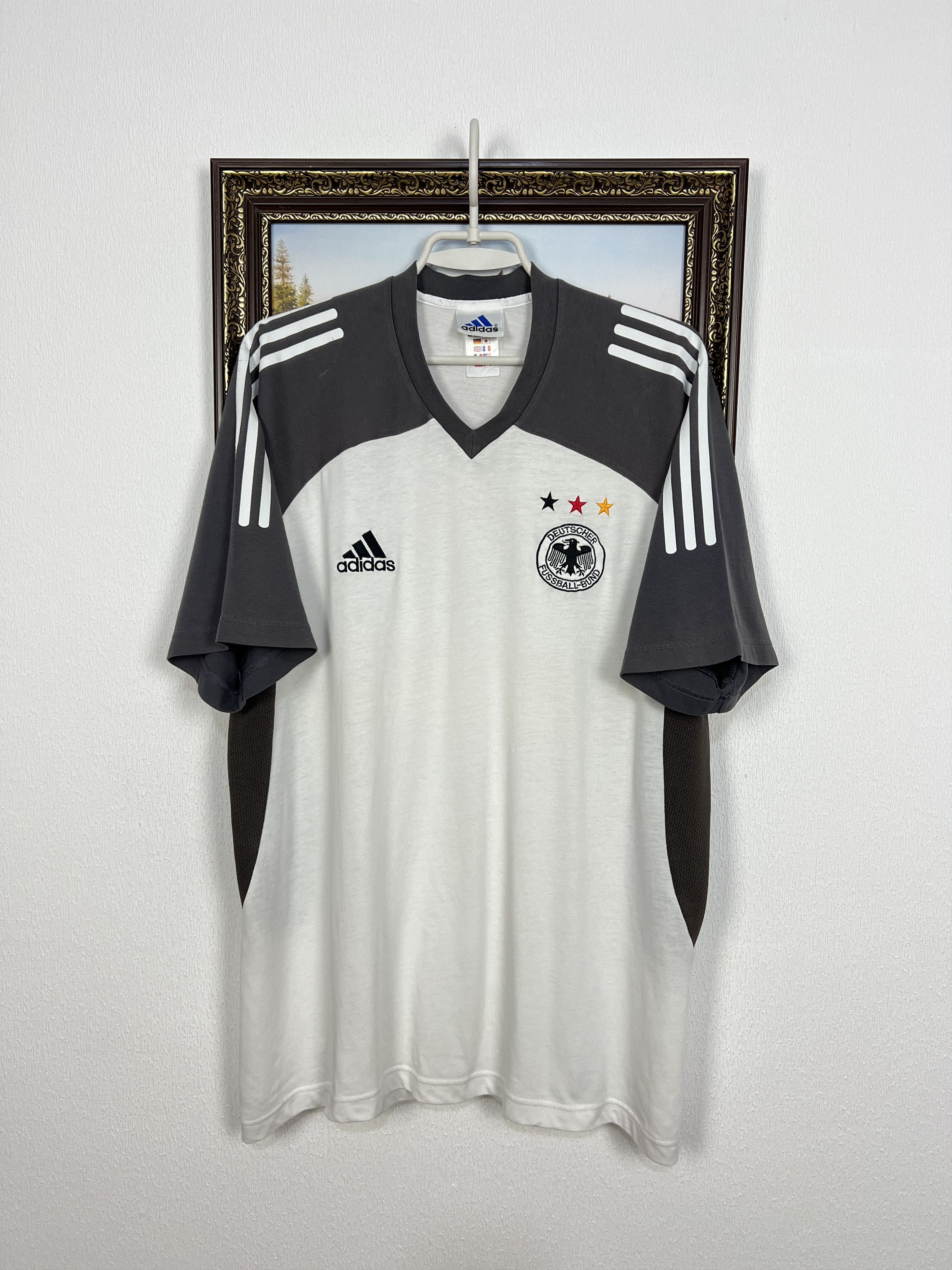 Adidas Vintage 90's Adidas Germany Football Train Shirt Soccer Size US XL / EU 56 / 4 - 1 Thumbnail