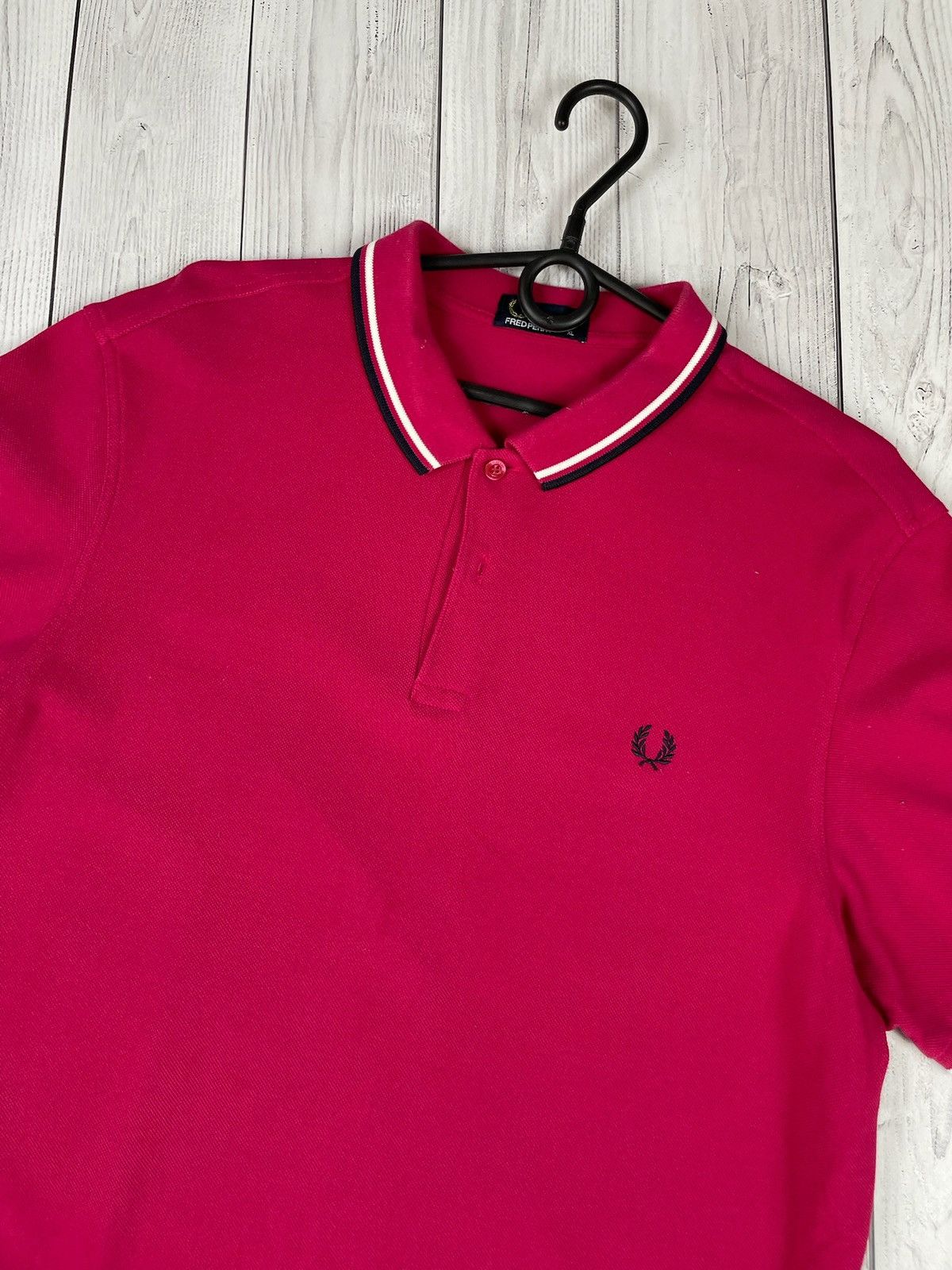 Fred Perry Vintage Fred Perry polo pink size XL rare Size US XL / EU 56 / 4 - 2 Thumbnail