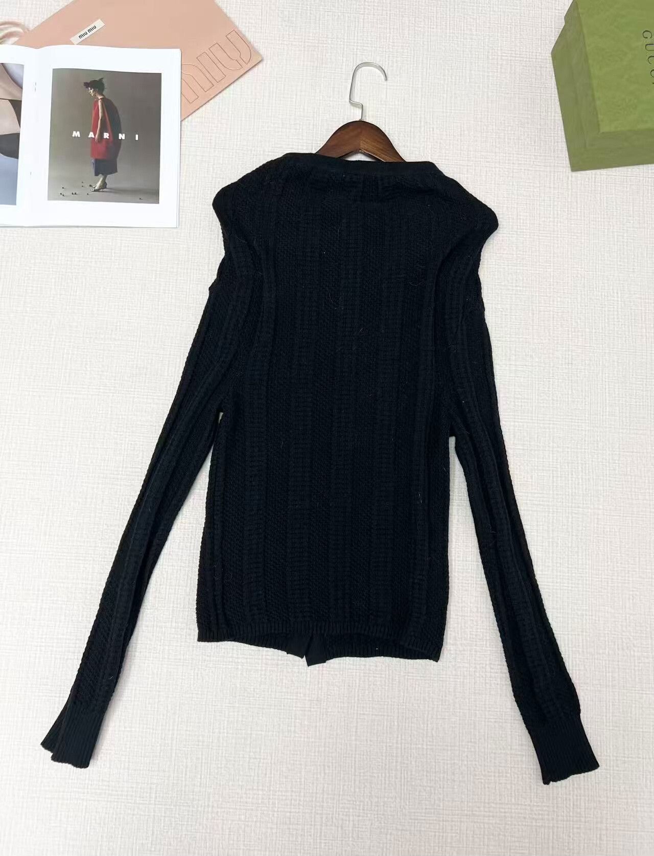Y/Project Y/project Black Wool Knit Cardigan Size M / US 6-8 / IT 42-44 - 1 Thumbnail