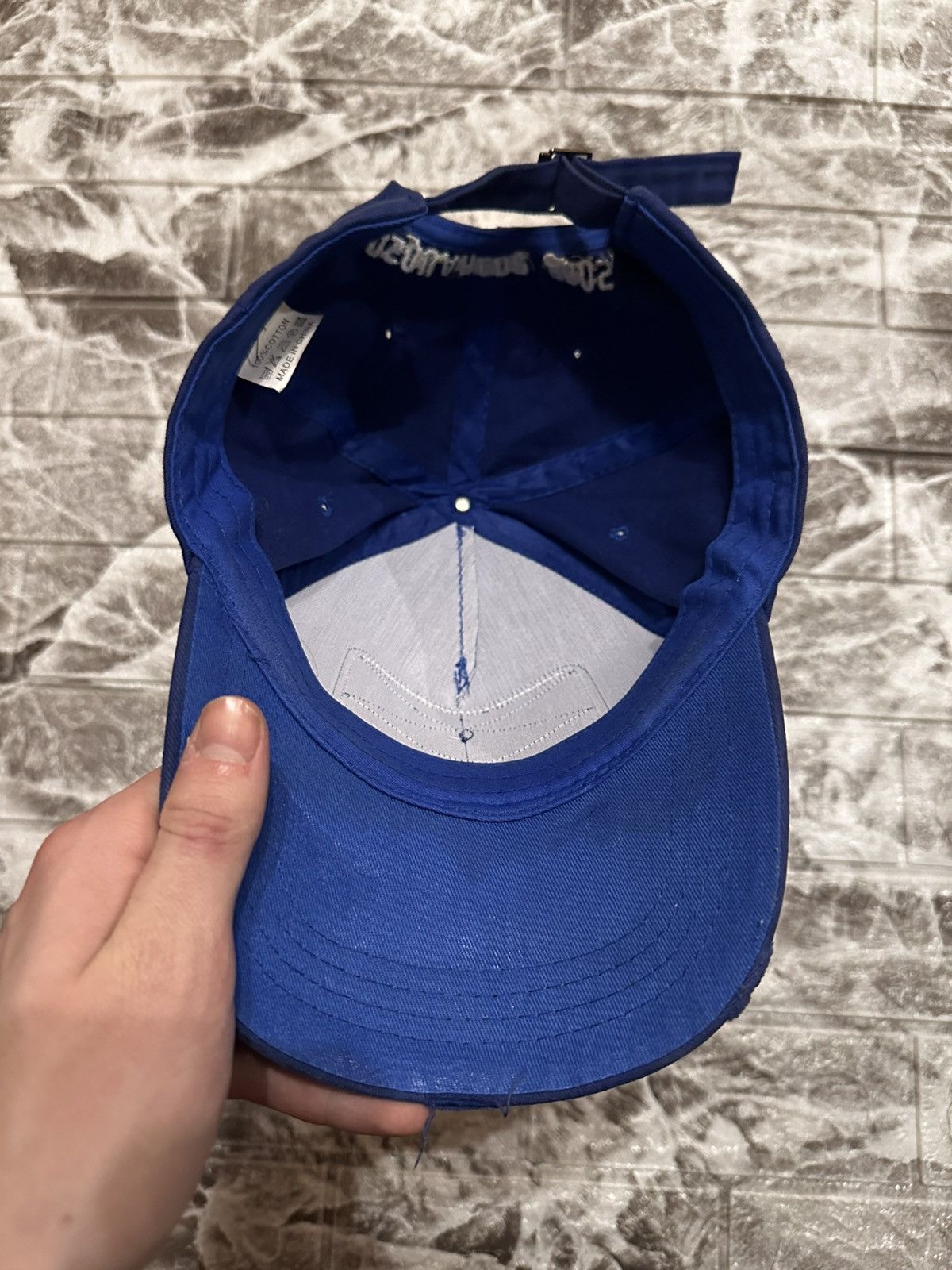 Japanese Brand Dsquared Style Bros Patch Cap – Blue One Size Size ONE SIZE - 6 Thumbnail