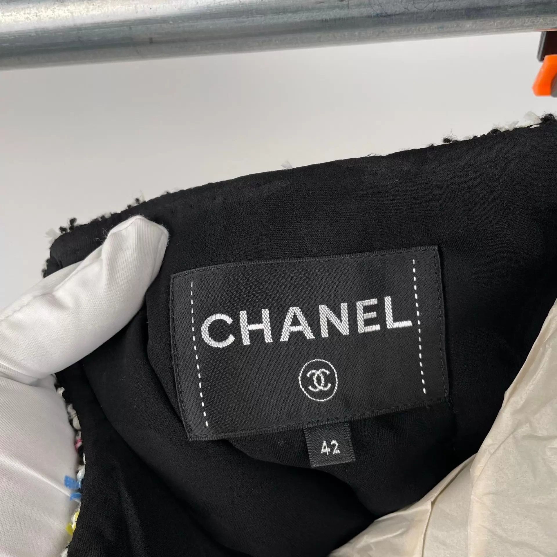 Chanel Chanel 19S Beach Black Tweed SS Women's Jacket 42 Size M / US 6-8 / IT 42-44 - 3 Thumbnail