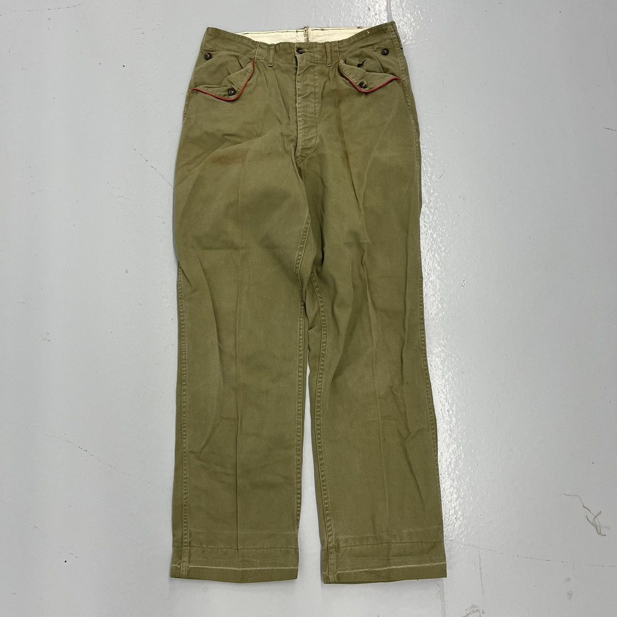 Other Vintage 60s Boy Scouts Green Mule Flap Canvas Pants 29x28 