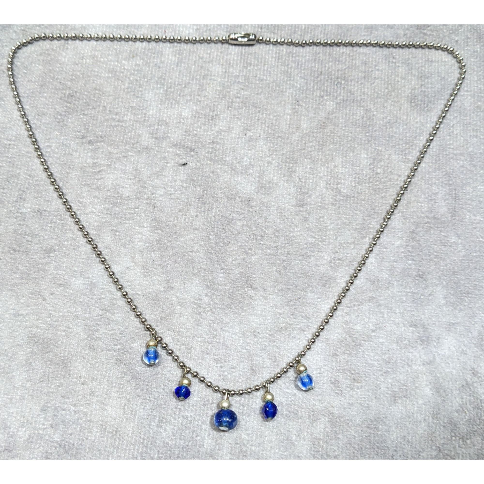 Other Simple Whimsical Blue Glass Charm Necklace Size ONE SIZE - 5 Thumbnail