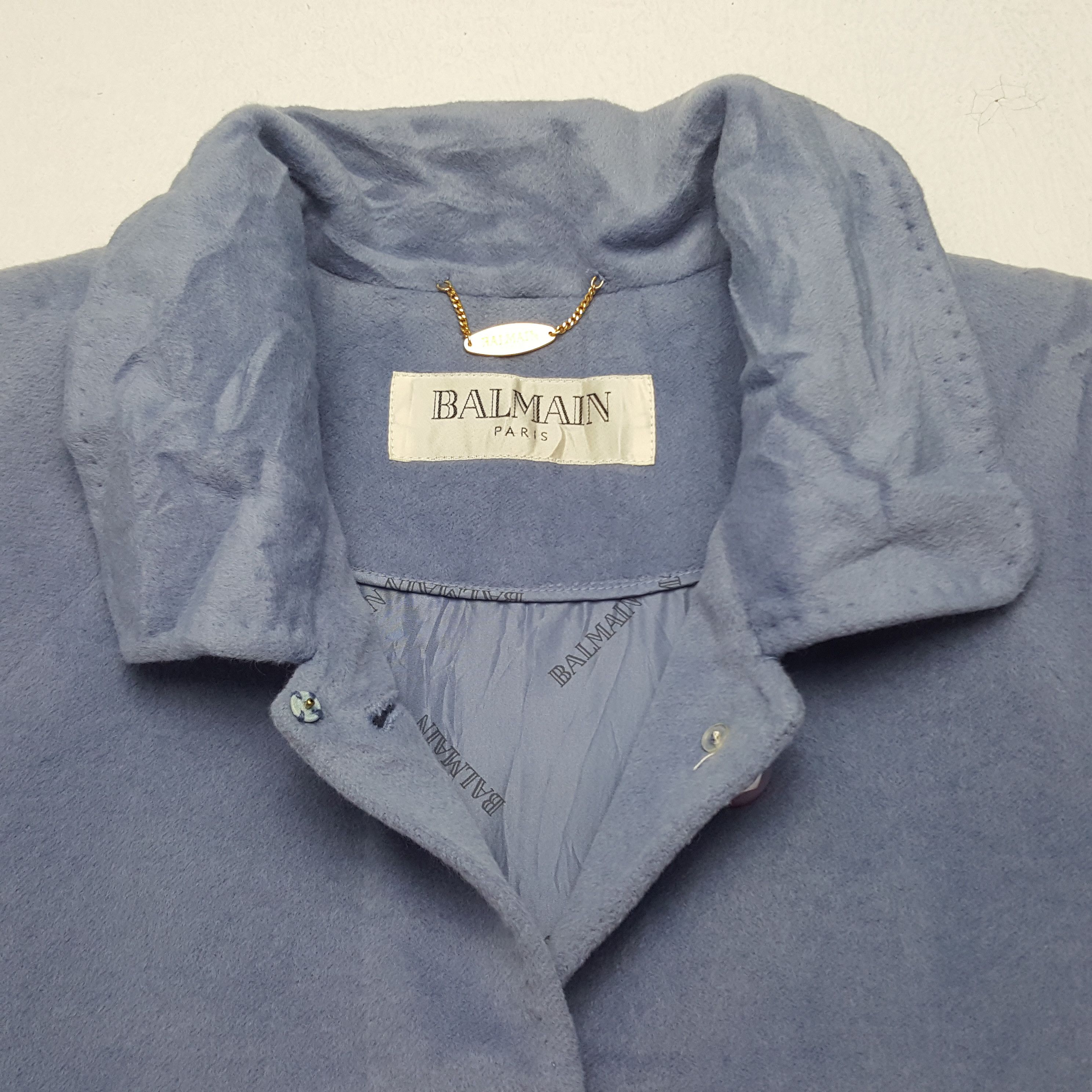 Balmain × Vintage Vintage Balmain Paris Trench Coat Jacket Size M / US 6-8 / IT 42-44 - 4 Thumbnail