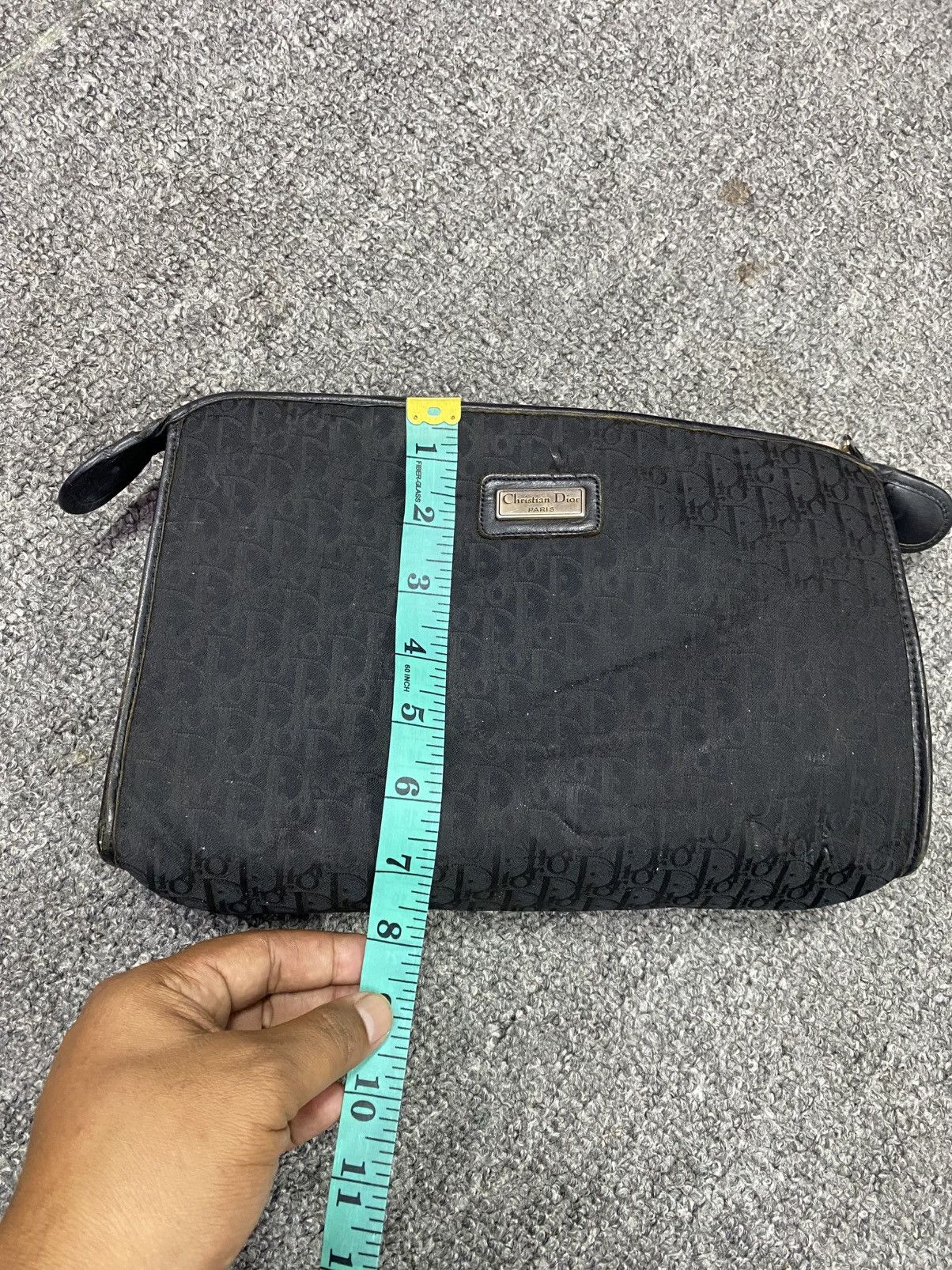 Dior Vintage Christian Dior Black Oblique Monogram Travel Pouch Size ONE SIZE - 7 Thumbnail