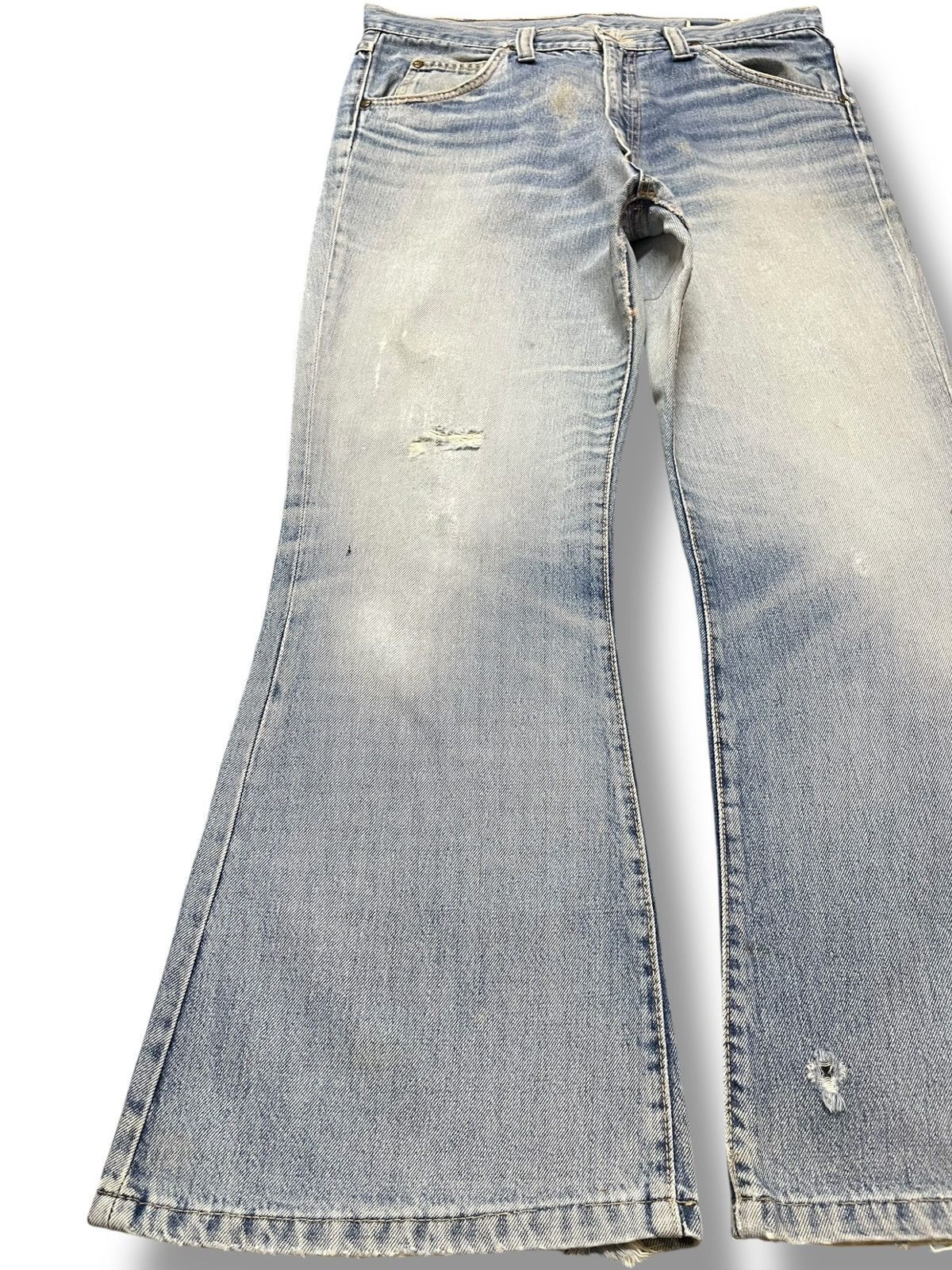 Sandro × Wrangler Vintage Wrangler Flare Faded Distressed Denim Size US 32 / EU 48 - 4 Thumbnail