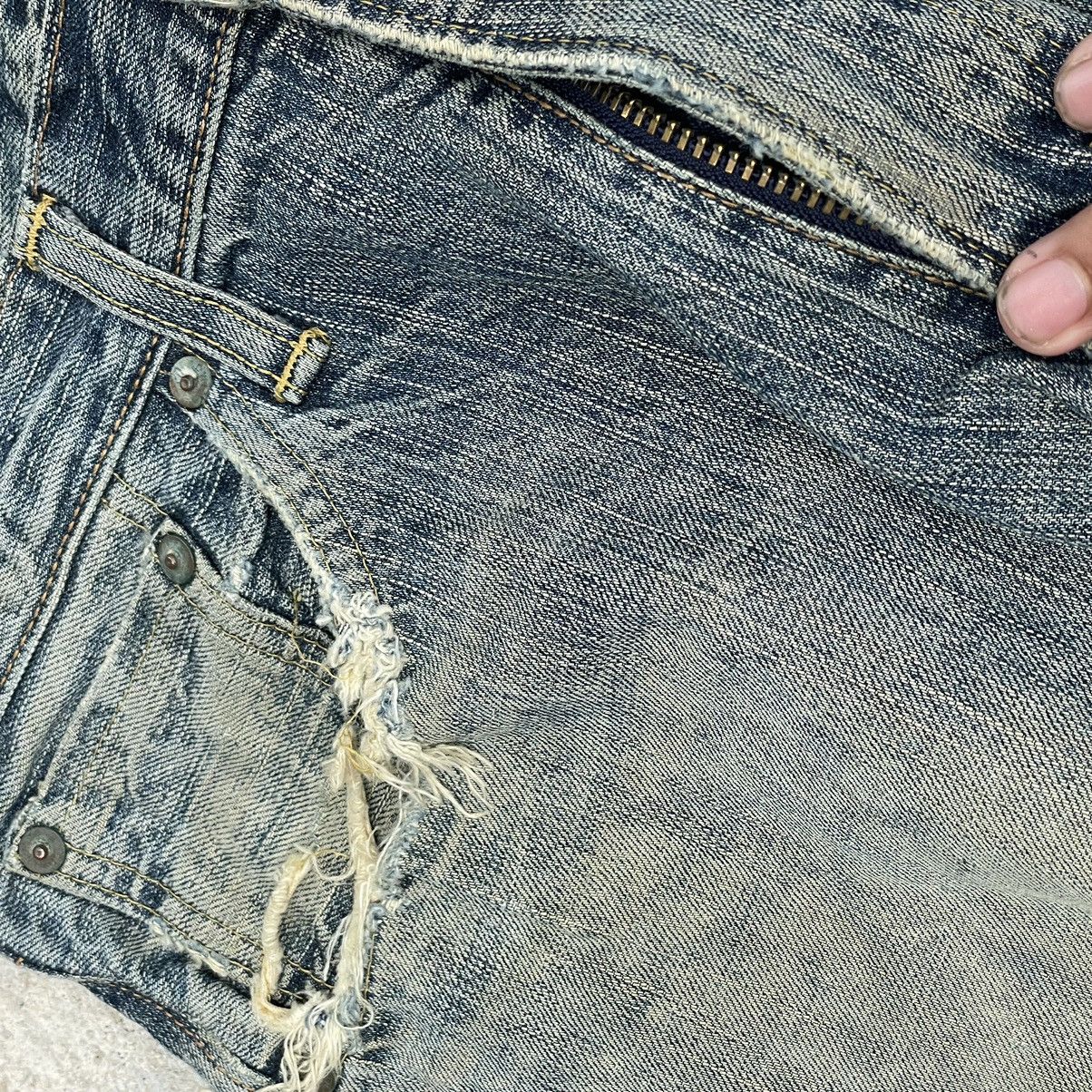 Edwin “EDWIN” 505ZX DISTRESSED REDLINE SELVEDGE DENIM JEAN Size US 31 - 5 Thumbnail