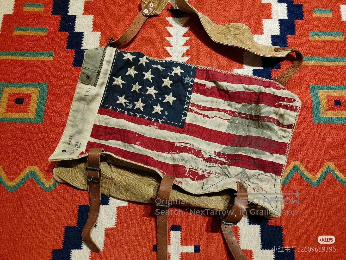 RRL Ralph Lauren Ralph Lauren Vintage American Flag Backpack. Size ONE SIZE - 1 Thumbnail