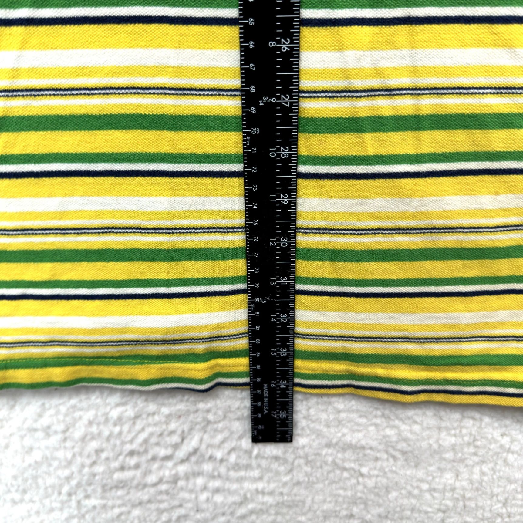 Vintage VINTAGE Drunk Munky Polo Shirt 5X Mens Yellow Green Striped Short Sleeve Polo Mens Big & Tall Size US XXL / EU 58 / 5 - 6 Thumbnail