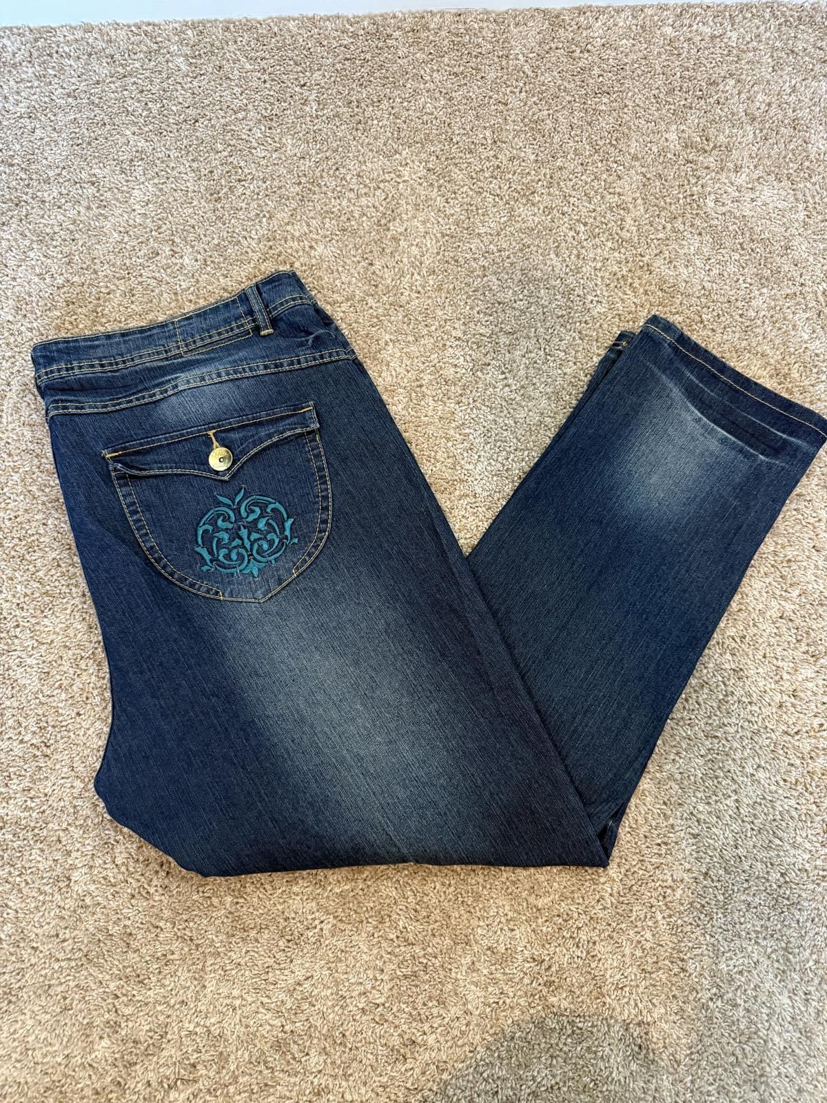 Designer vintage Y2K Apple Bottoms Jeans Size 42" / US 20 - 4 Thumbnail