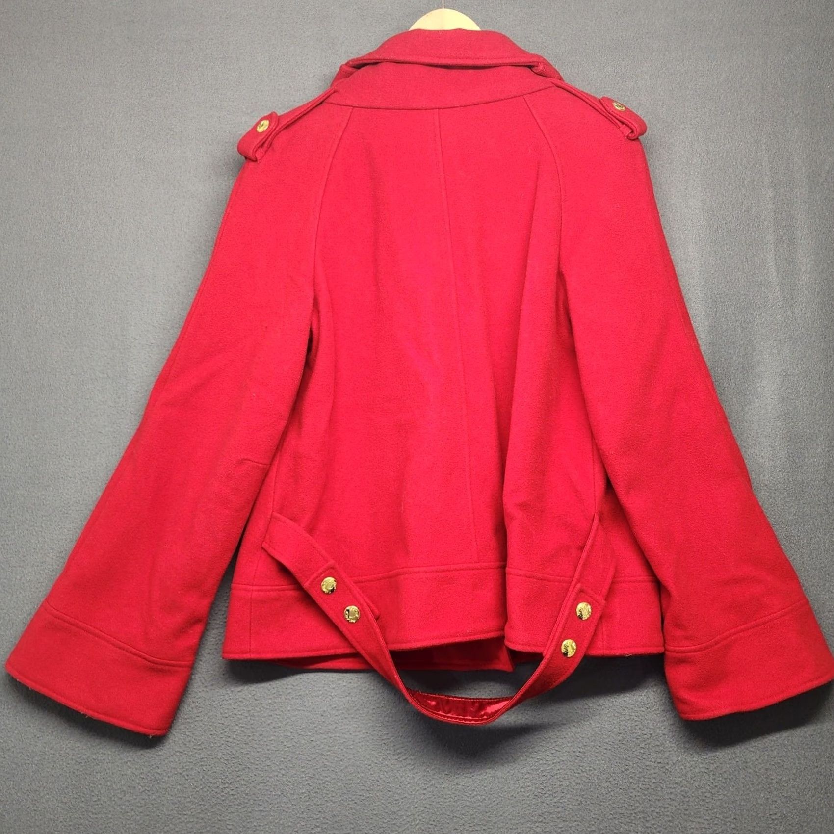Betsey Johnson Betsey Johnson Pea Coat Womens 8 Red Wool Blend Classic Preppy Coat Jacket Womens 8 Red Wool Blend Pea Coat Betsey Johnson Womens 8 Red Pea Coat Size M / US 6-8 / IT 42-44 - 3 Thumbnail