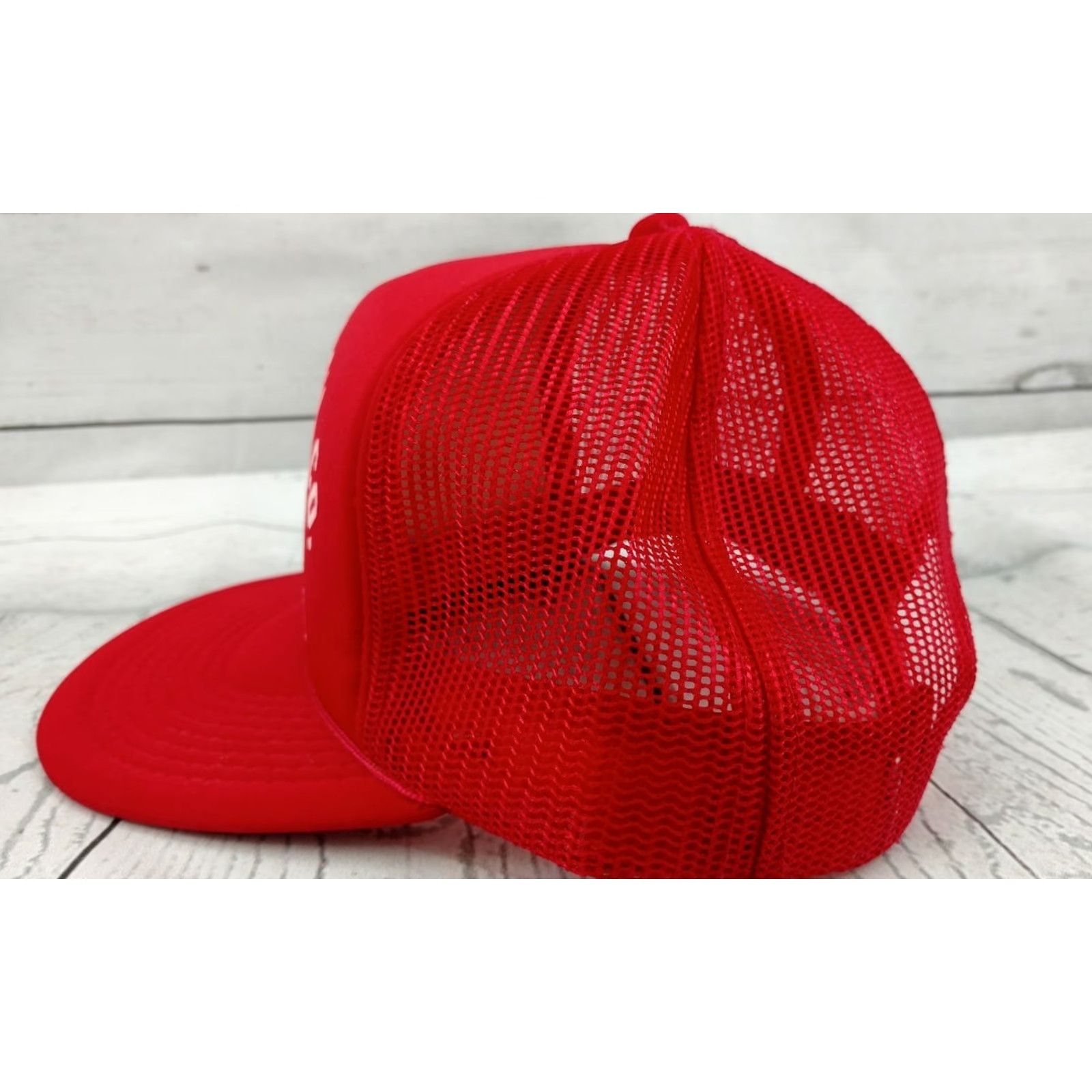 GAS VINTAGE Red CONOCO GAS STATION OIL ADVERTISING SNAPBACK Lacefield Oil Co. Hat Men Adjustable Red Advertising Hat Mens Size ONE SIZE - 6 Thumbnail