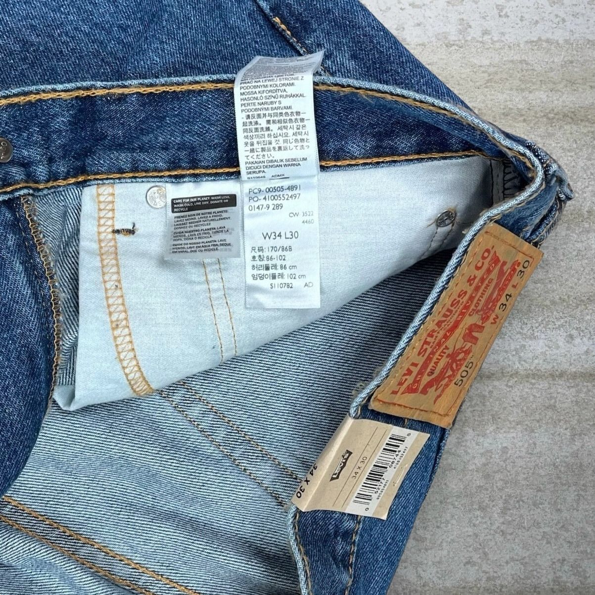 Levi's Vintage Y2K Levis Jeans 34x30 Regular Straight Medium Wash Size US 34 / EU 50 - 5 Thumbnail