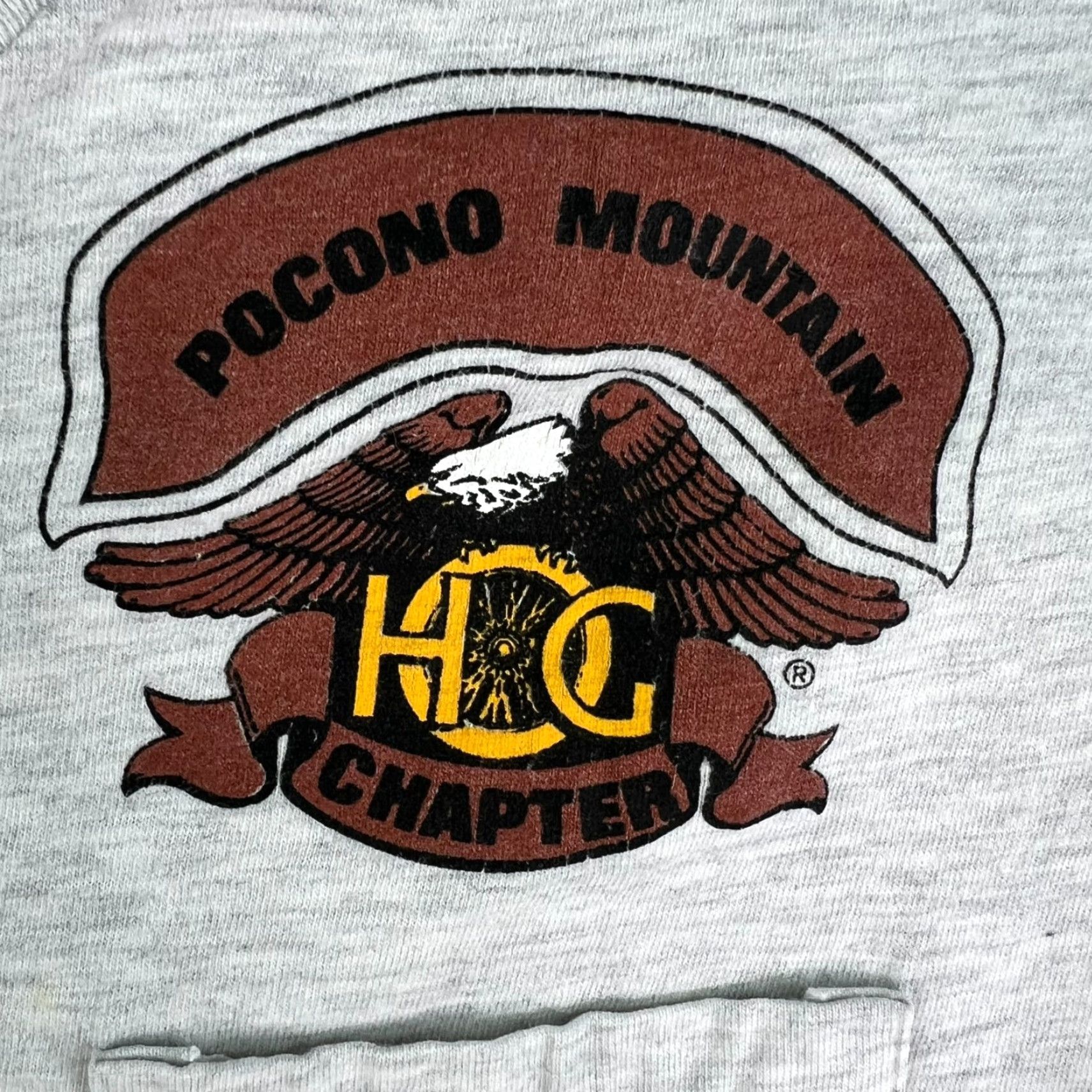 Harley Davidson Harley-Davidson T Shirt Mens Pocono HOG Chapter XL Gray Short Sleeve Size US XL / EU 56 / 4 - 2 Thumbnail