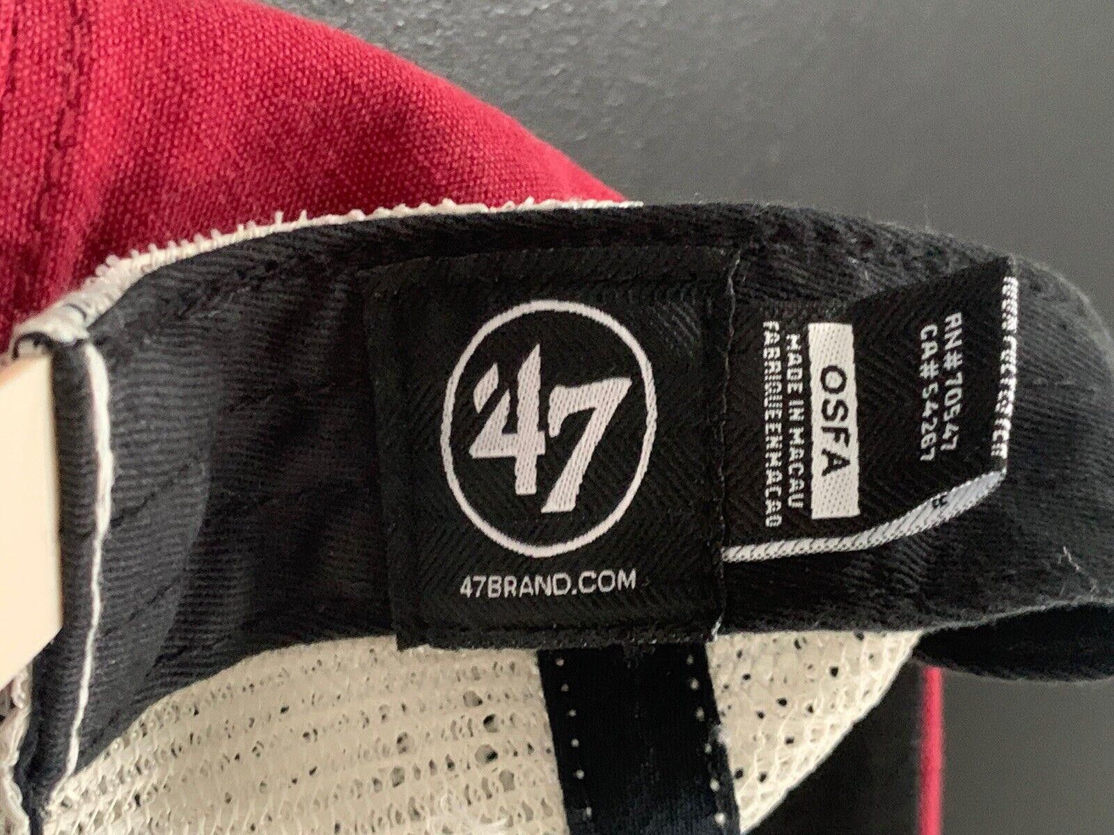 47 Brand NWT Alabama Roll Tide Hat Cap Red Adjustable Strapback Size ONE SIZE - 6 Thumbnail