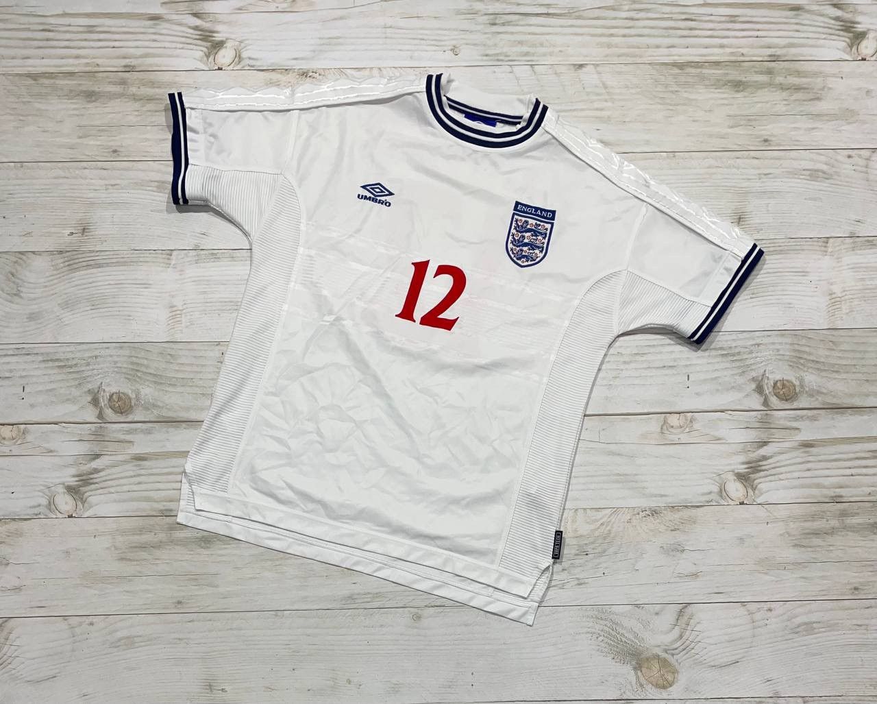 Umbro Umbro England 1999 2001 Southgate #12 Home Shirt Jersey Size US L / EU 52-54 / 3 - 5 Thumbnail