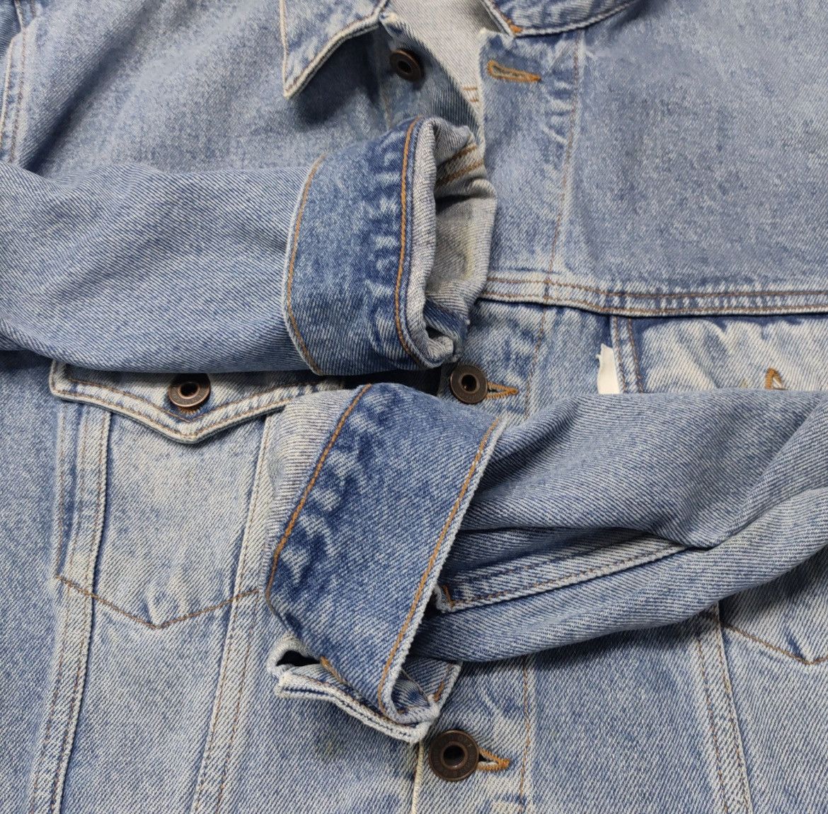 Off-White Off-White Sprayed Diagonals Denim Jacket Size US L / EU 52-54 / 3 - 7 Thumbnail