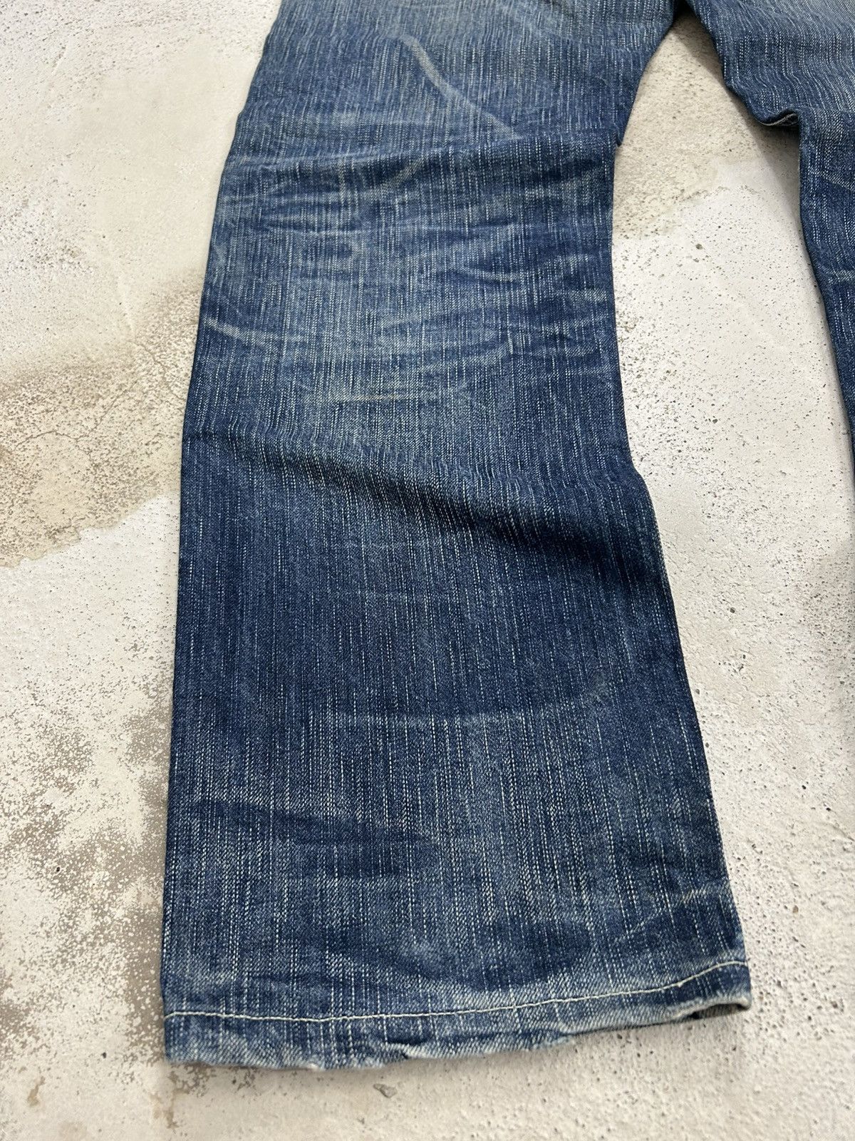 Le Grande Bleu (L.G.B.) Vintage Edwin Japan 503 Blue Trip Slim Whisker Washed Size US 32 / EU 48 - 17 Thumbnail