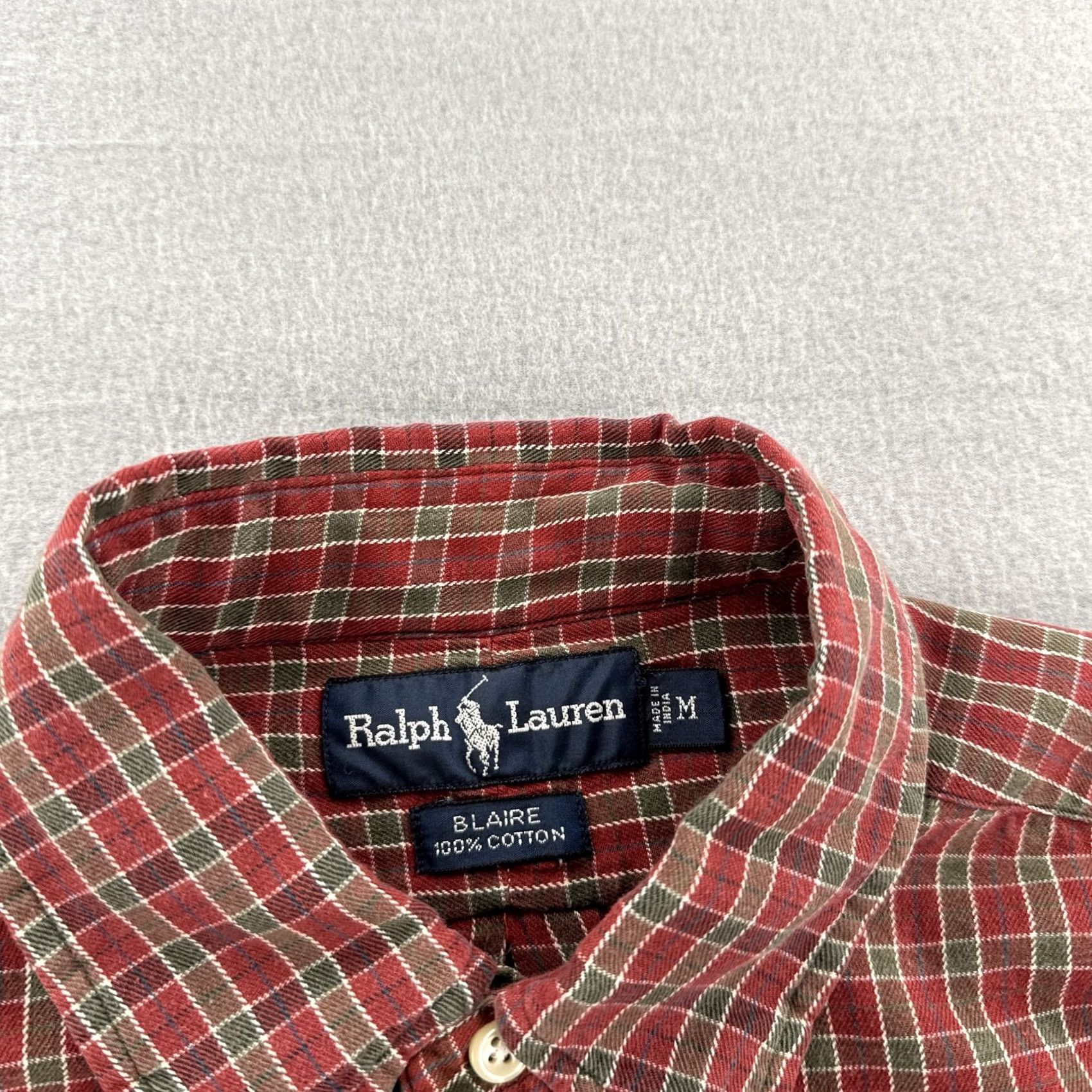 Ralph Lauren Ralph Lauren Shirt Mens Medium Red Plaid Blaire Button-Down Long Sleeve Cotton Size US M / EU 48-50 / 2 - 4 Thumbnail
