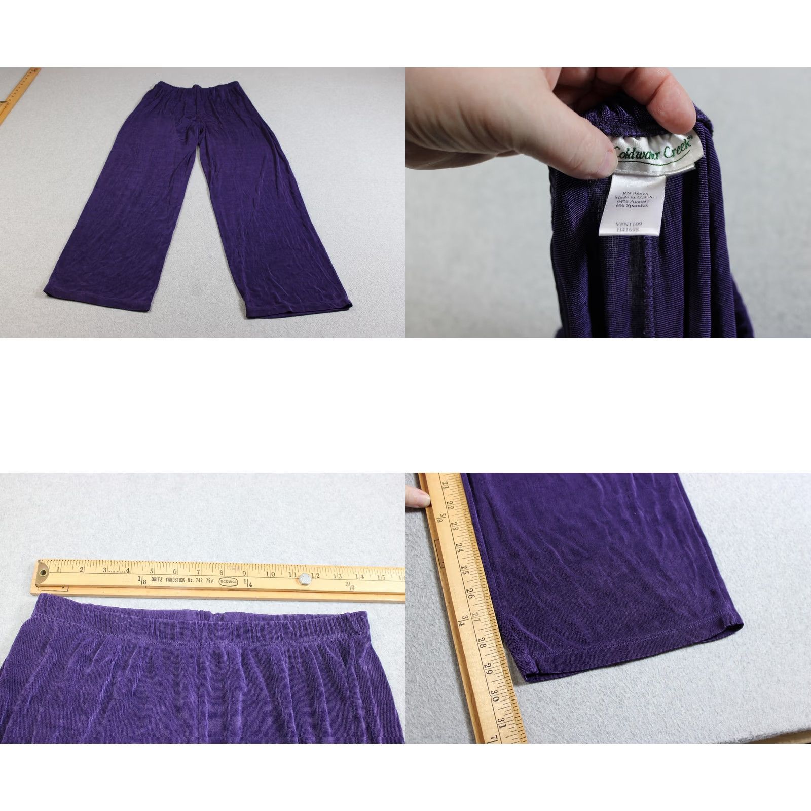 Coldwater Creek VINTAGE Coldwater Creek Shirt Pants Set Women L Purple Floral Acetate Velour Bohemian 2 Piece L Womens Size L / US 10 / IT 46 - 9 Thumbnail