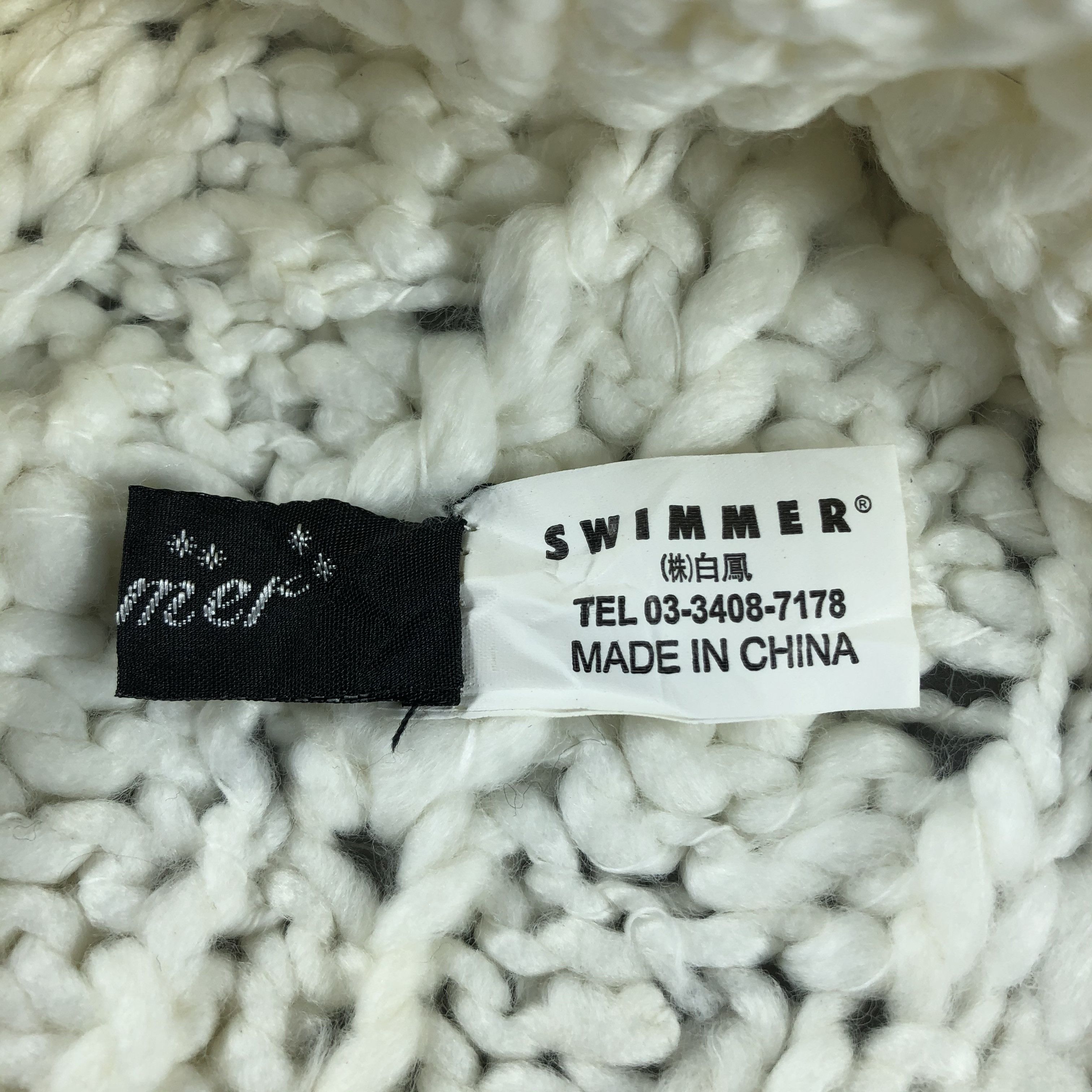 Japanese Brand × Vintage Womens Swimmer Cable Knit Beanie Snow Hat Snow Cap -D1070 Size ONE SIZE - 7 Thumbnail