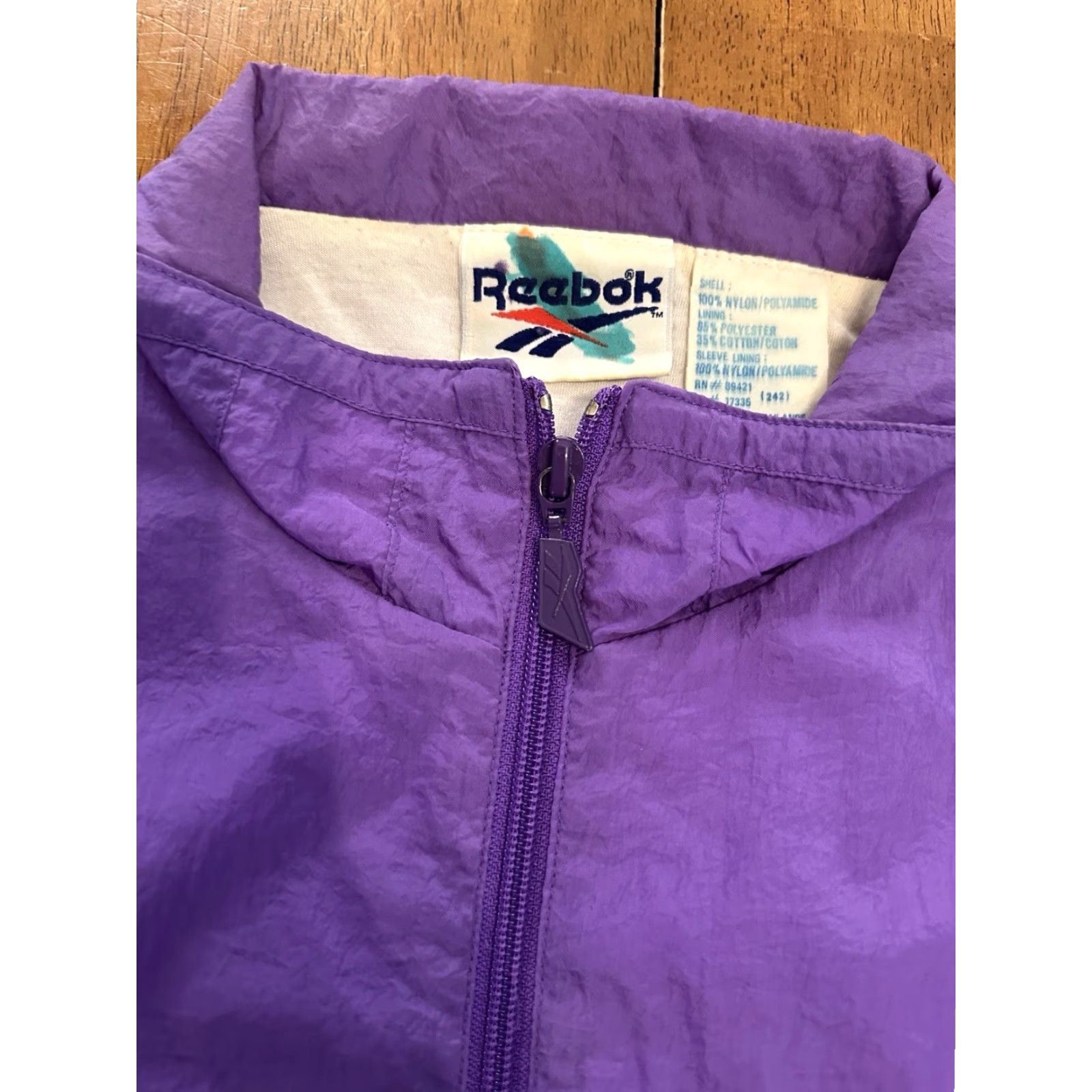 Reebok VINTAGE Reebok Windbreaker Jacket Purple Small Men Size US S / EU 44-46 / 1 - 3 Thumbnail