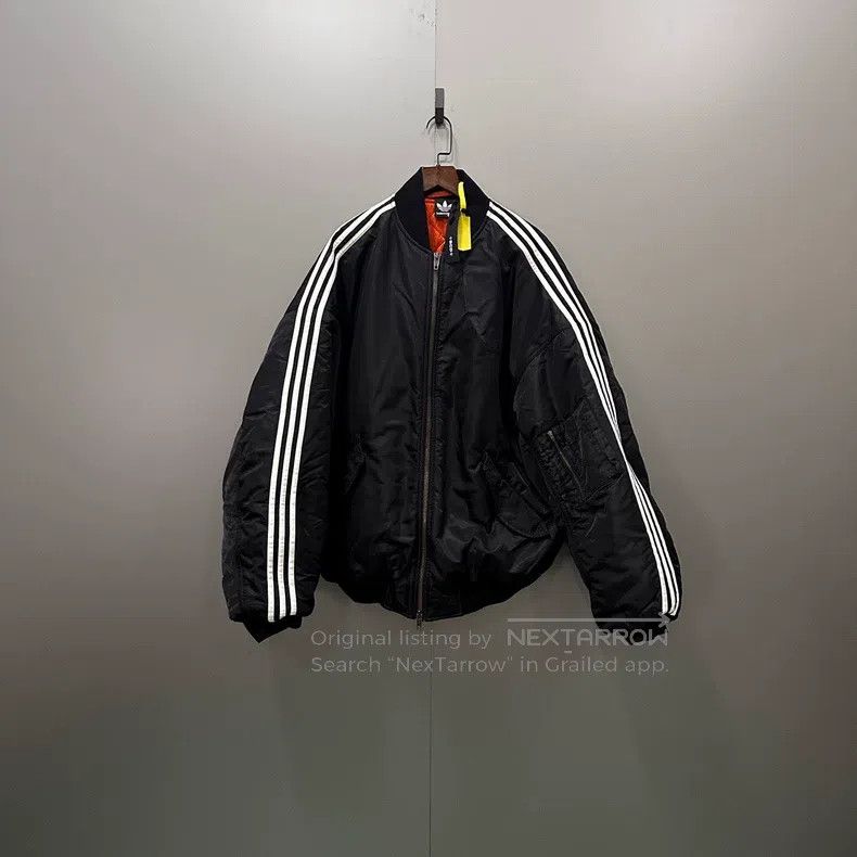 Balenciaga Adidas Co-branded Striped Bomber Jacket