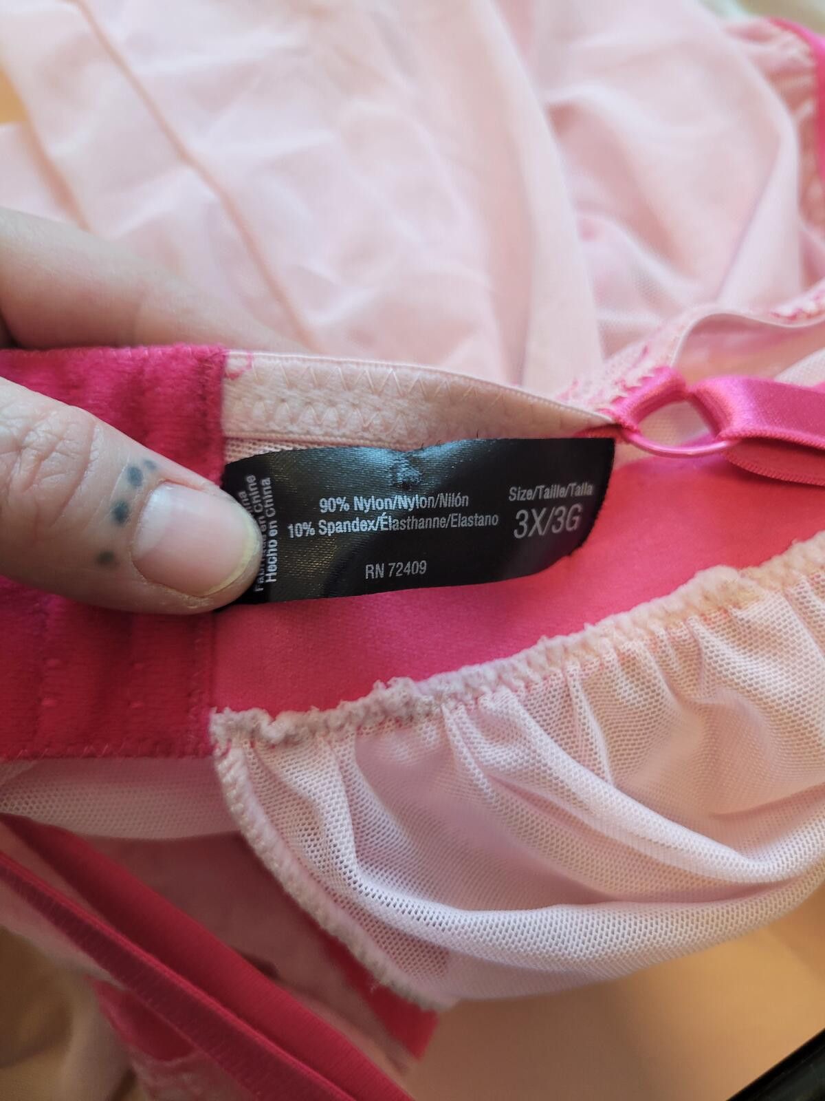 Other Pink Lace Babydoll Lingerie Nightwear Size 3X Size ONE SIZE - 4 Thumbnail