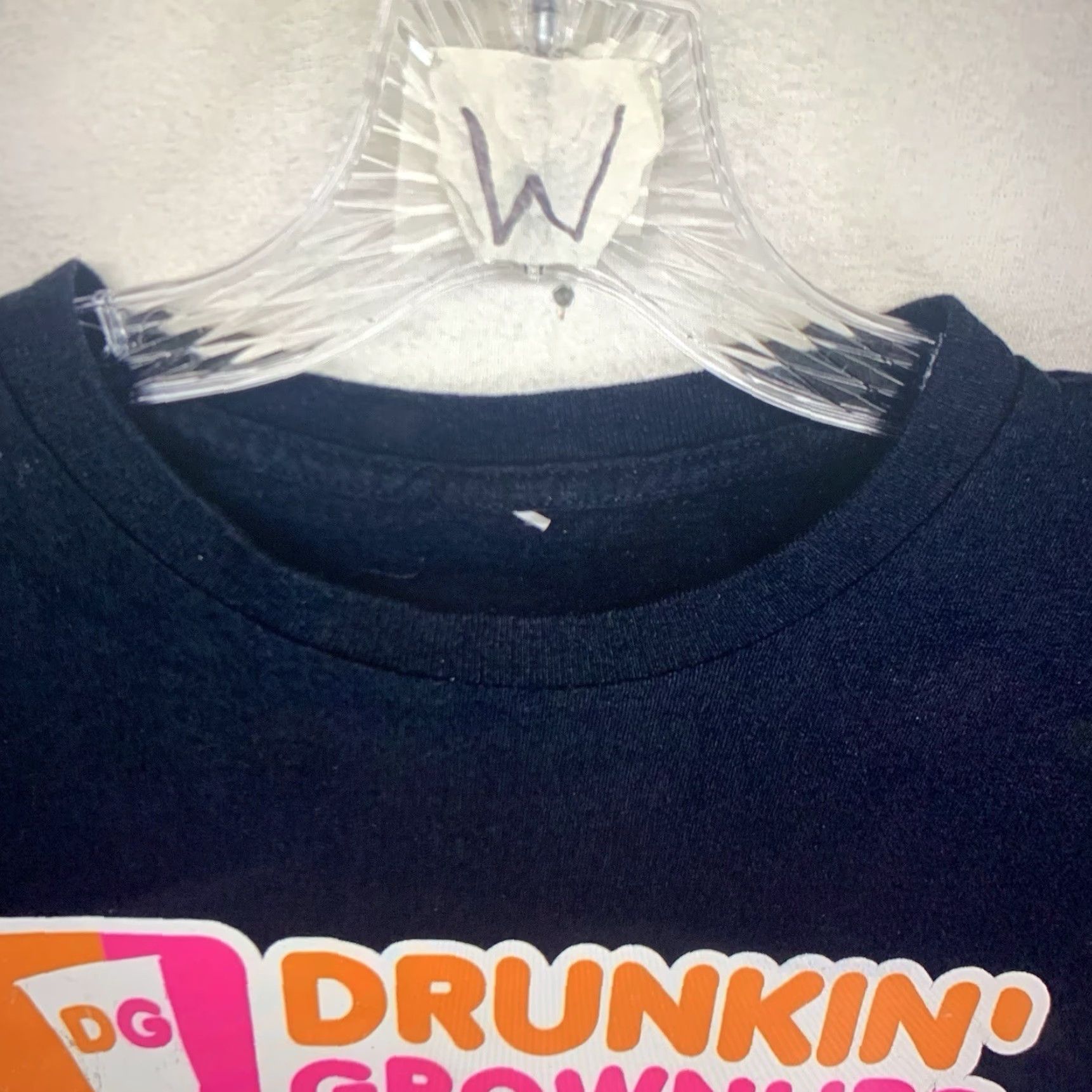 Gildan VINTAGE Gildan T-Shirt Men Large Blue Funny Dunkin Donuts Parody Drinking Humor Crew Neck Unisex Adults Size US L / EU 52-54 / 3 - 6 Thumbnail