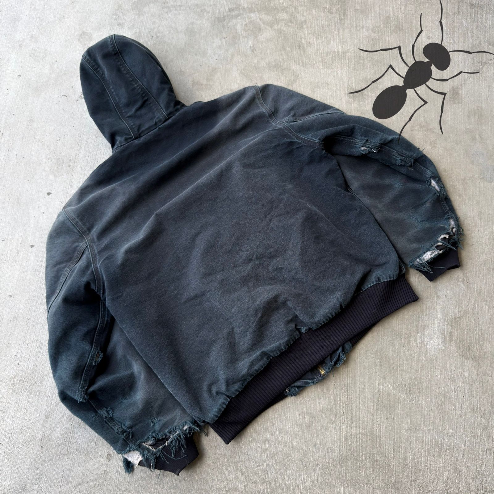Carhartt × Vintage Carhartt J140 black hooded work wear jacket Size US L / EU 52-54 / 3 - 6 Thumbnail