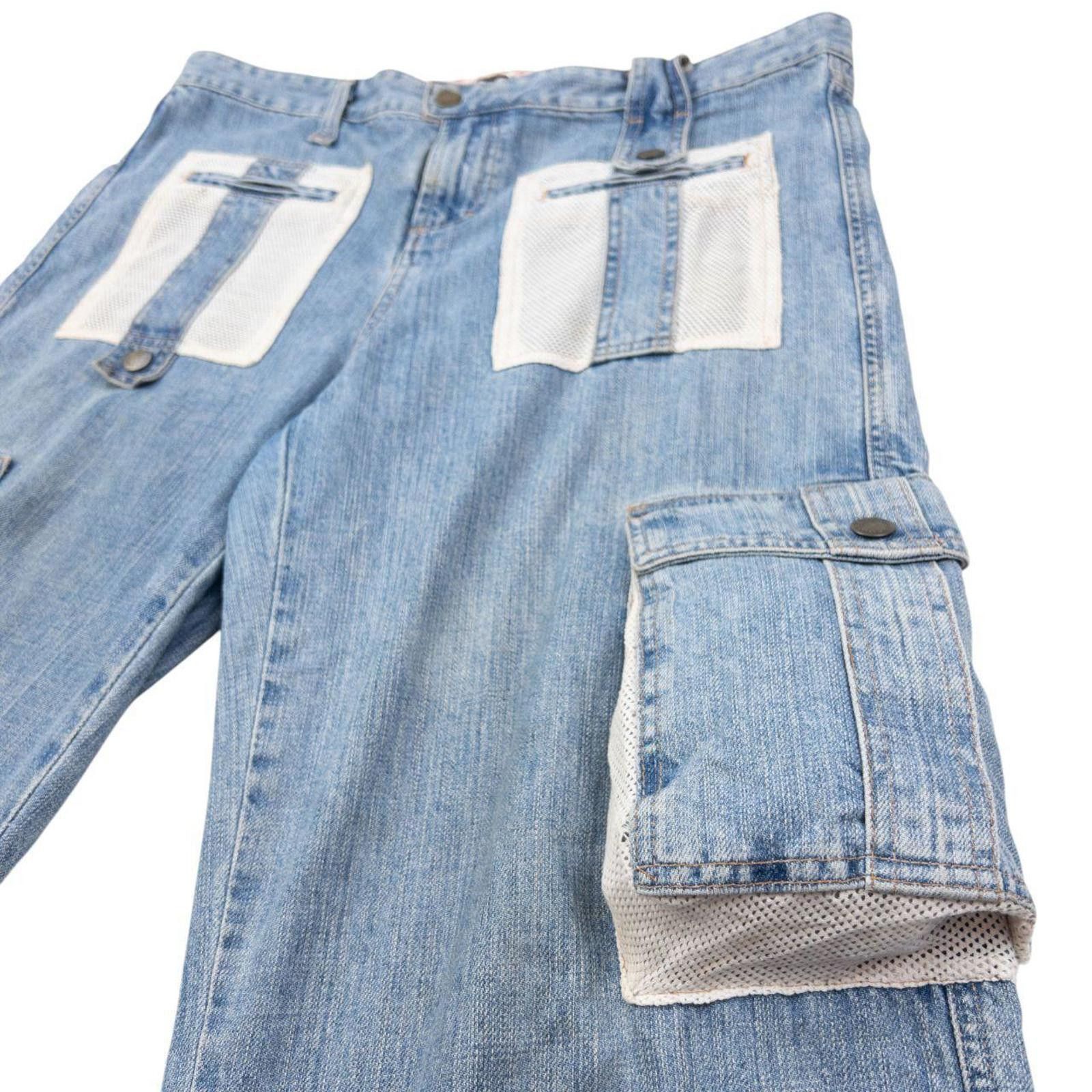 Dolce & Gabbana Vintage 2000s Dolce & Gabbana Mesh Cargo Denim Jeans W38 Size US 38 / EU 54 - 8 Thumbnail
