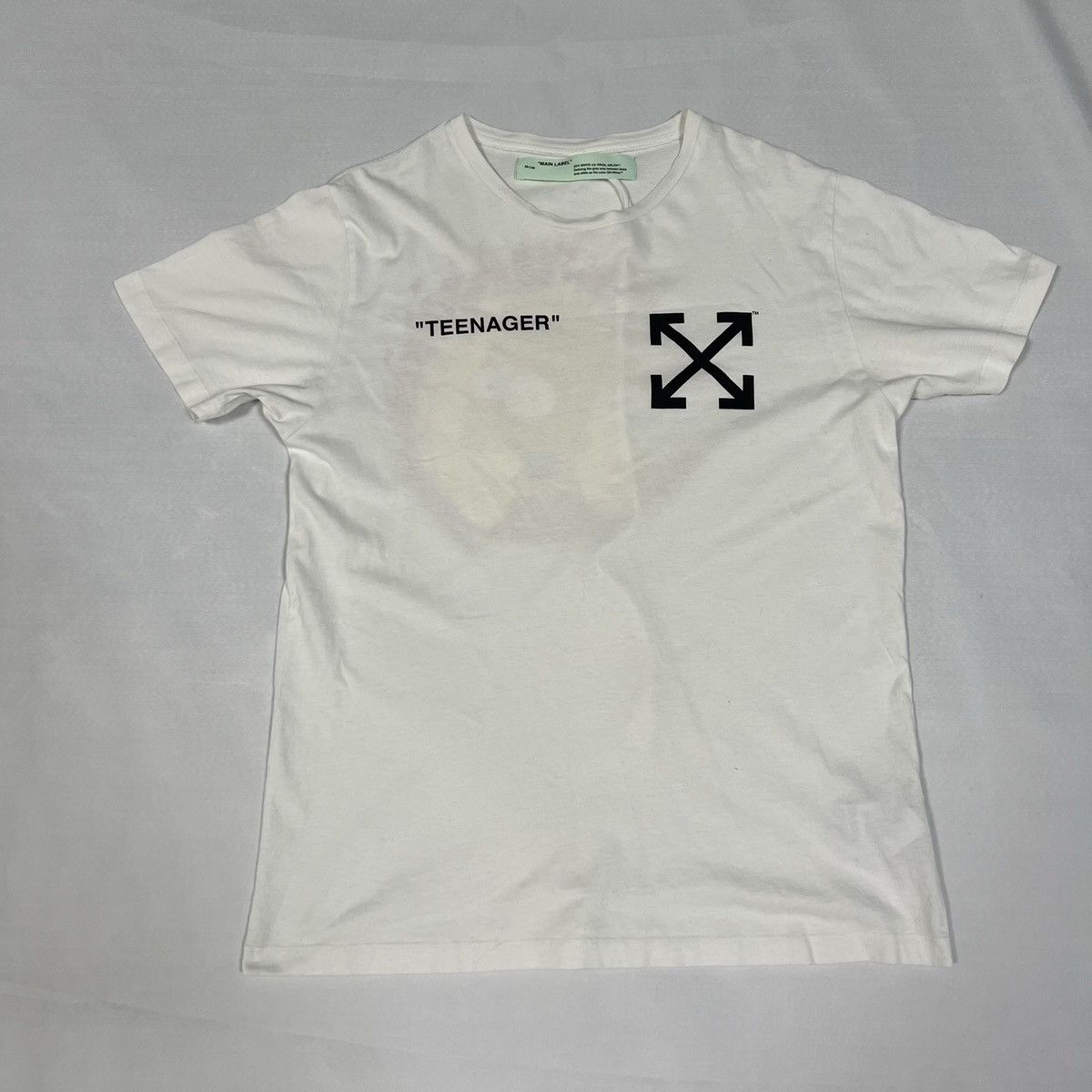 t shirt off white bart simpson