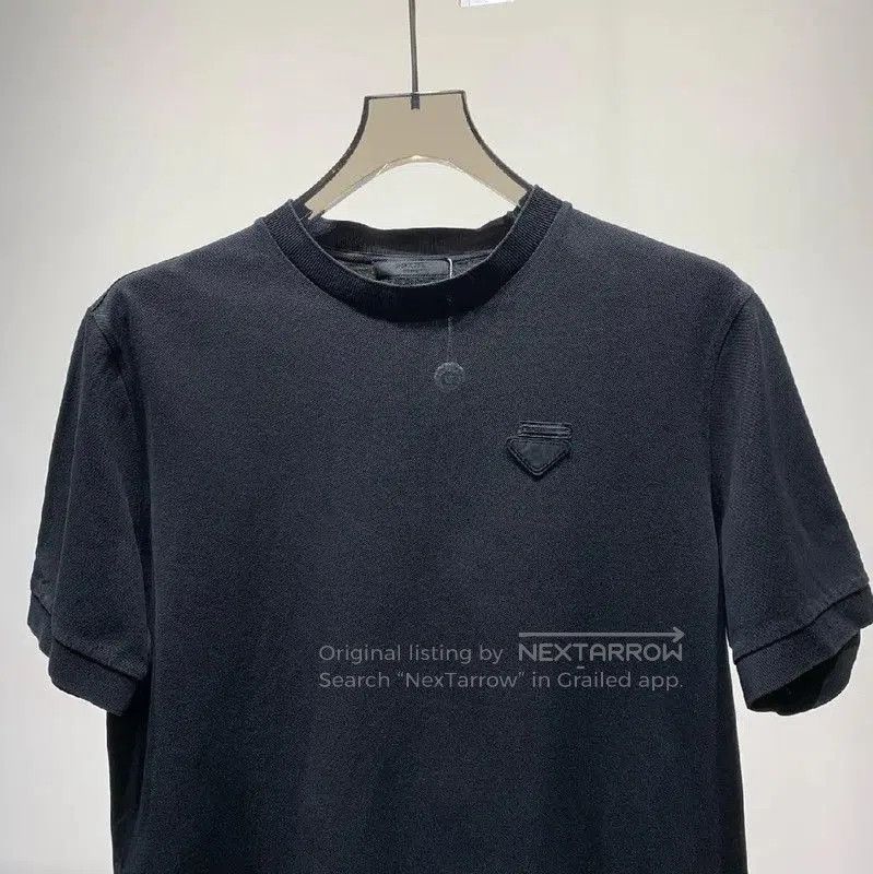 Prada Prada Black Cotton Men's T-Shirt. Size US M / EU 48-50 / 2 - 4 Thumbnail