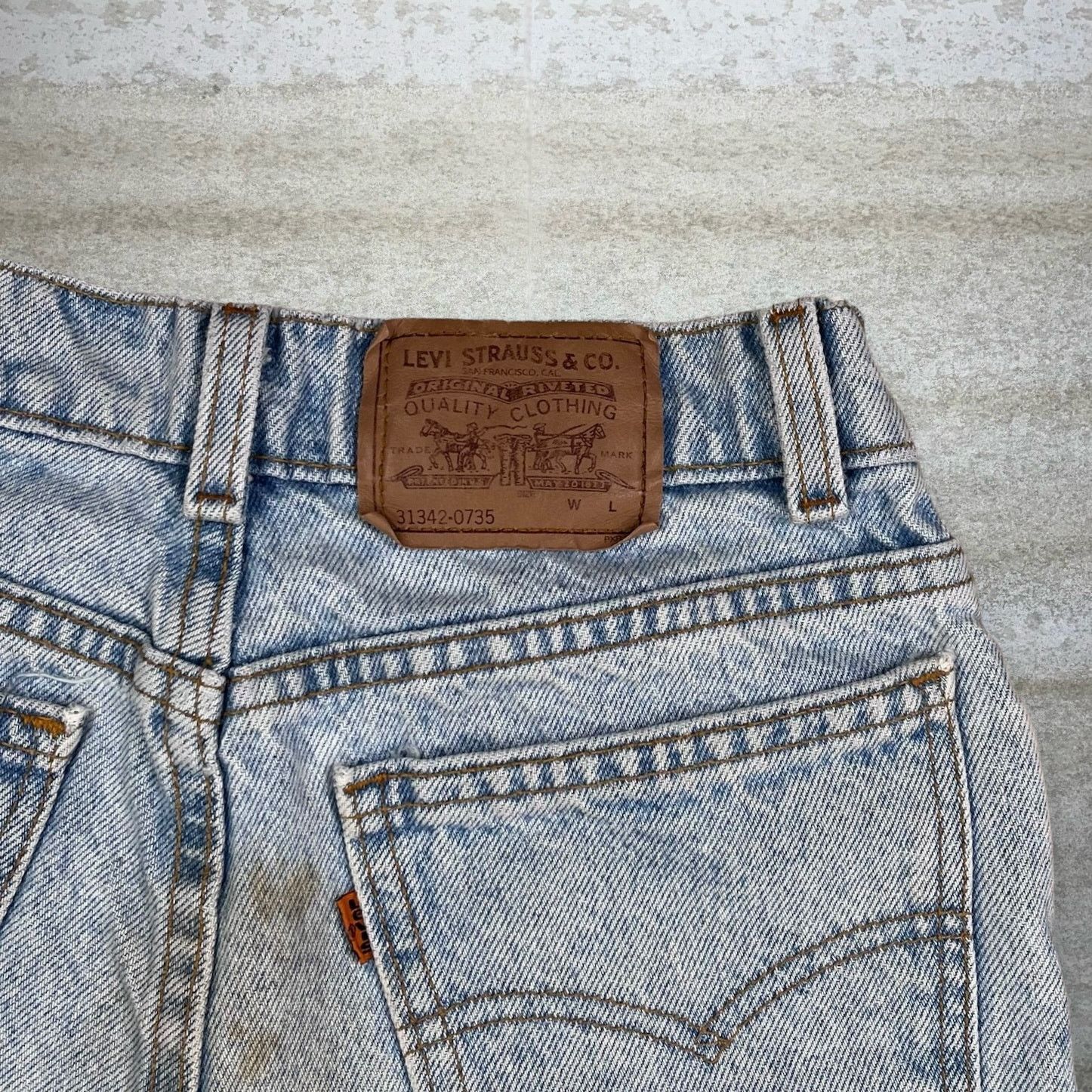 Levi's Vintage 90s Orange Tab Levis Jeans 34x38 Regular Light Wash Size 24" / US 00 / IT 34 - 4 Thumbnail