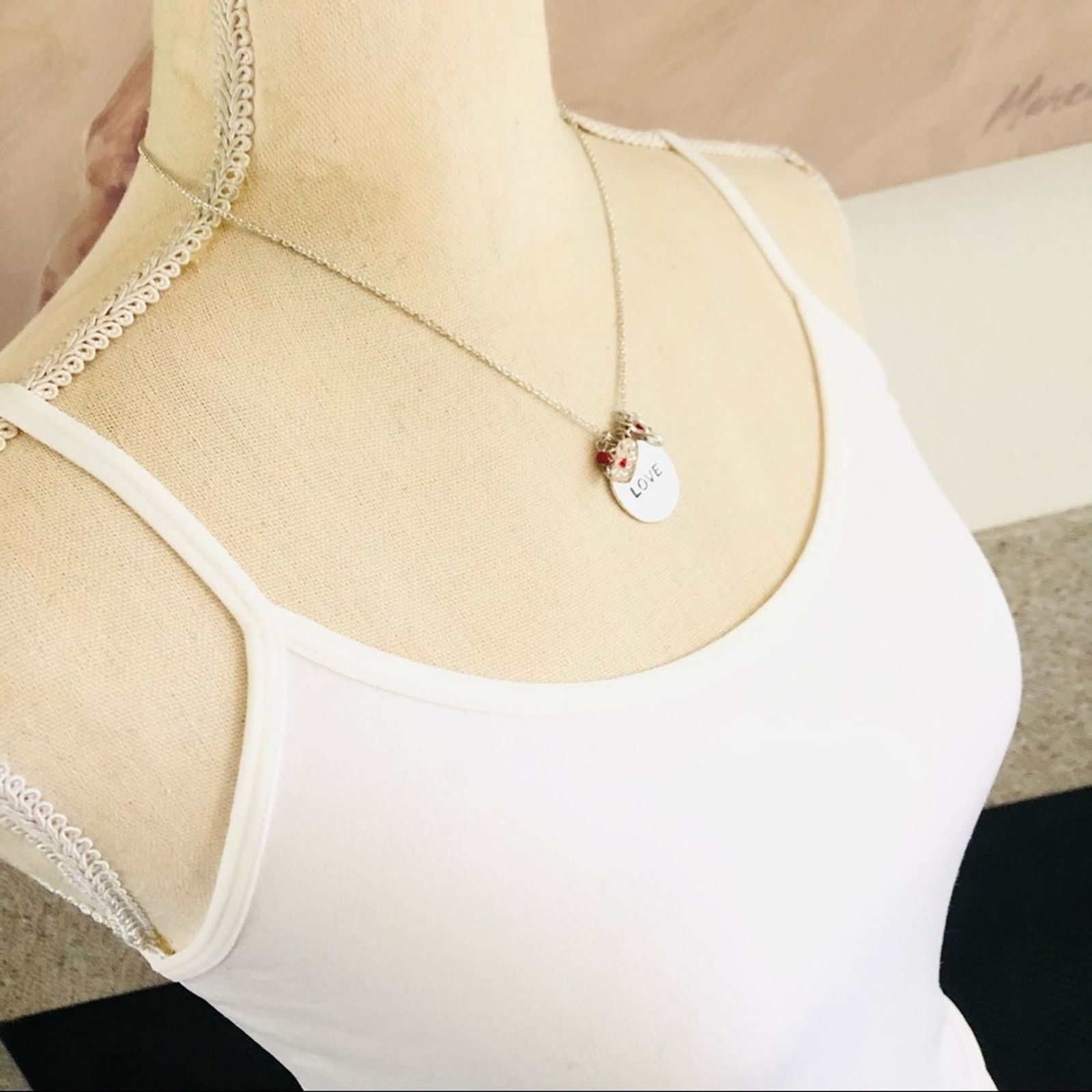 Jewelry Claire’s “LOVE” disc charm beaded necklace Size ONE SIZE - 2 Thumbnail