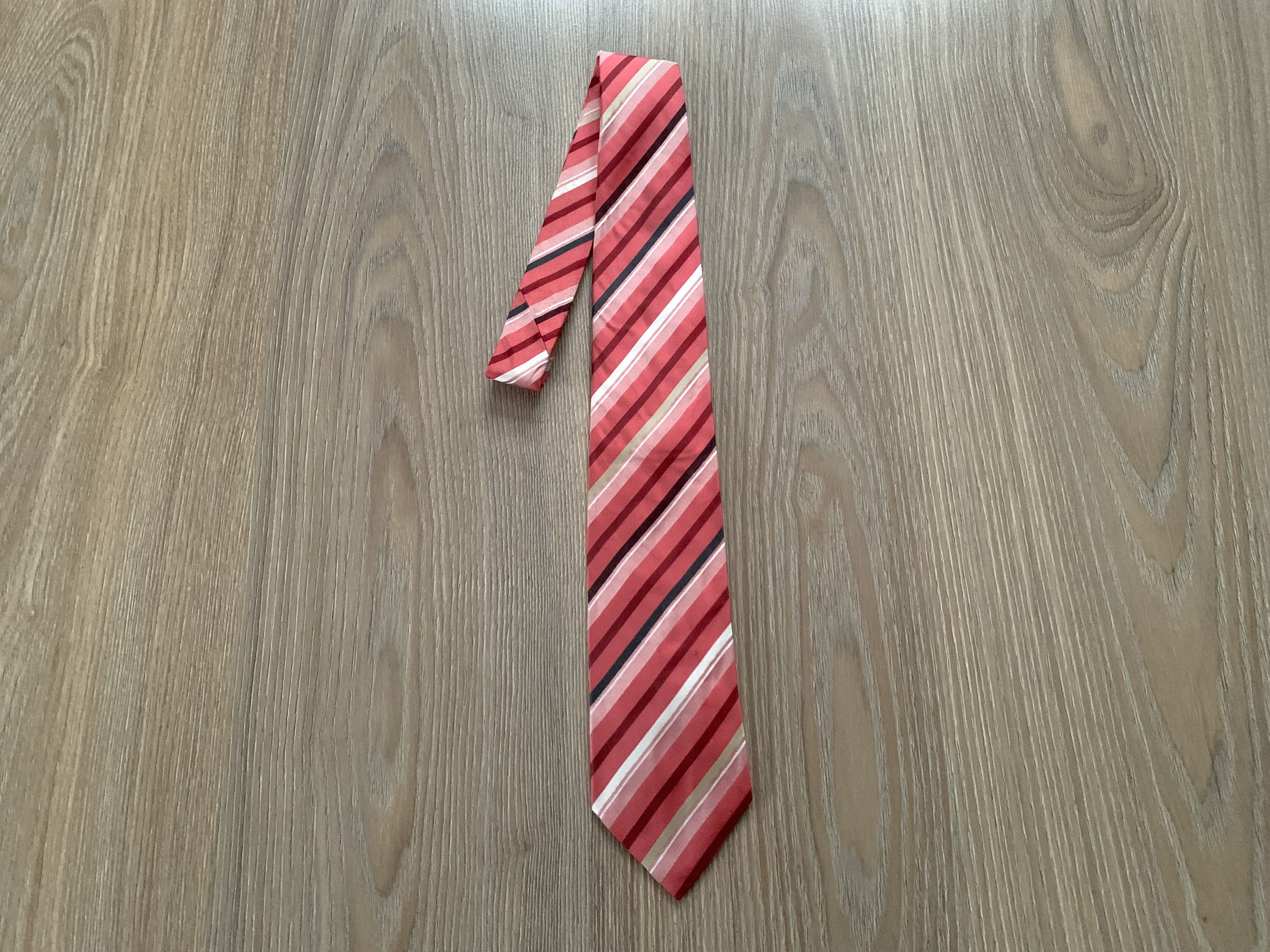 Hugo Boss Hugo Boss Pink Striped Silk Tie Size ONE SIZE - 2 Thumbnail