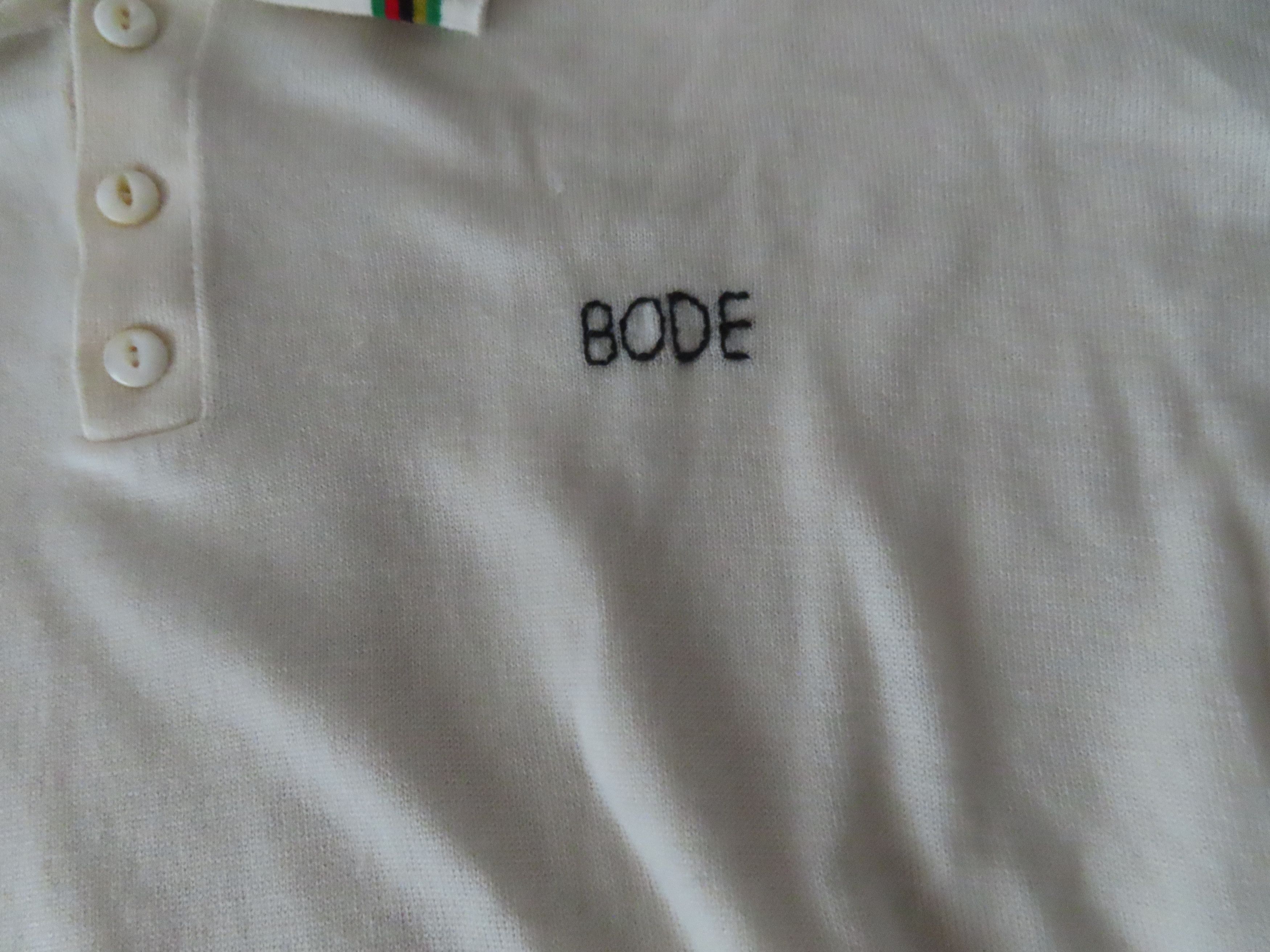 Bode × Designer BODE Cycling Stripe Logo Knitted Long Sleeve Polo Size US XXL / EU 58 / 5 - 2 Thumbnail
